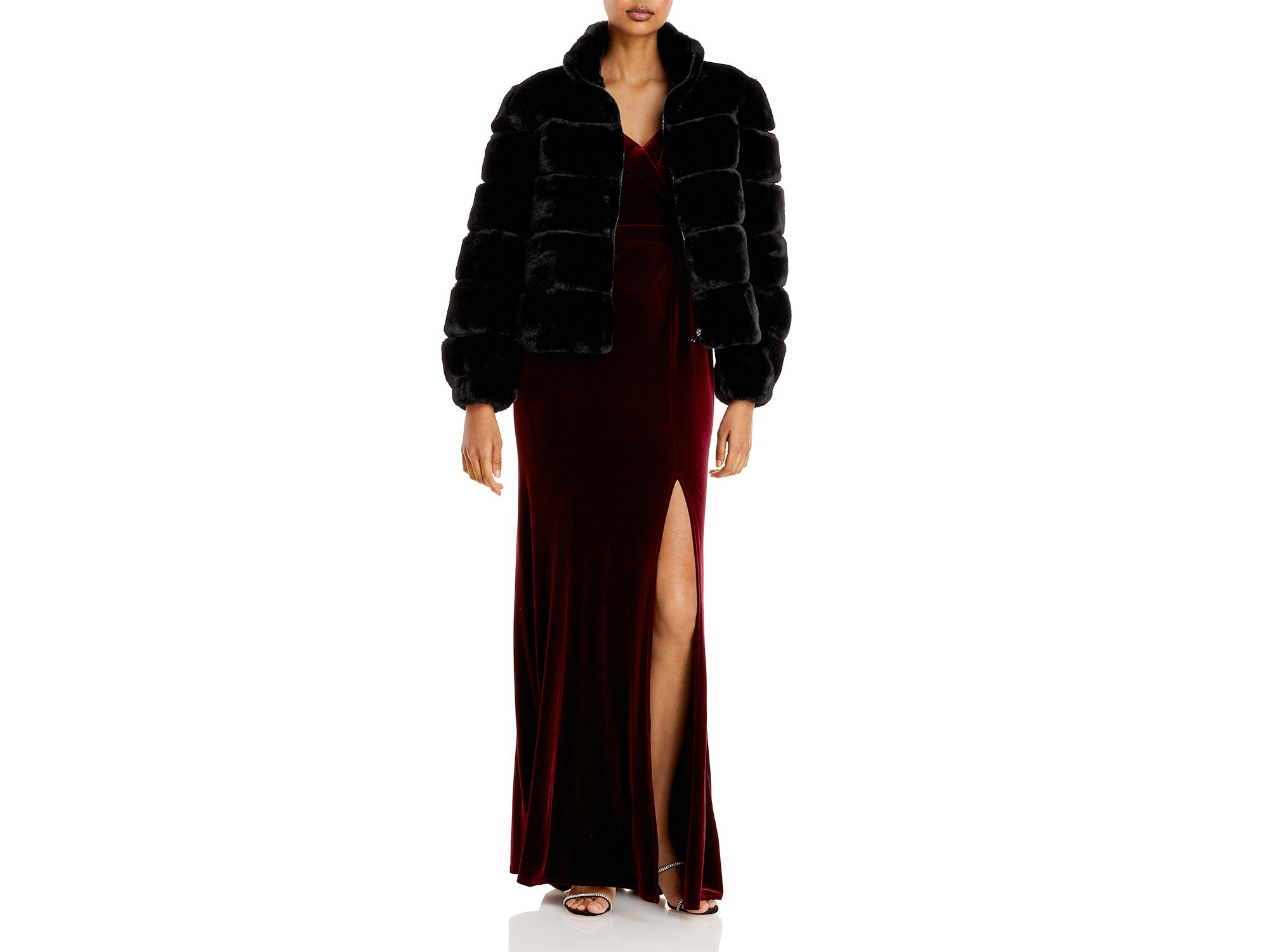 Off-the-Shoulder Fluted Velvet Gown - Exclusive — Image 4