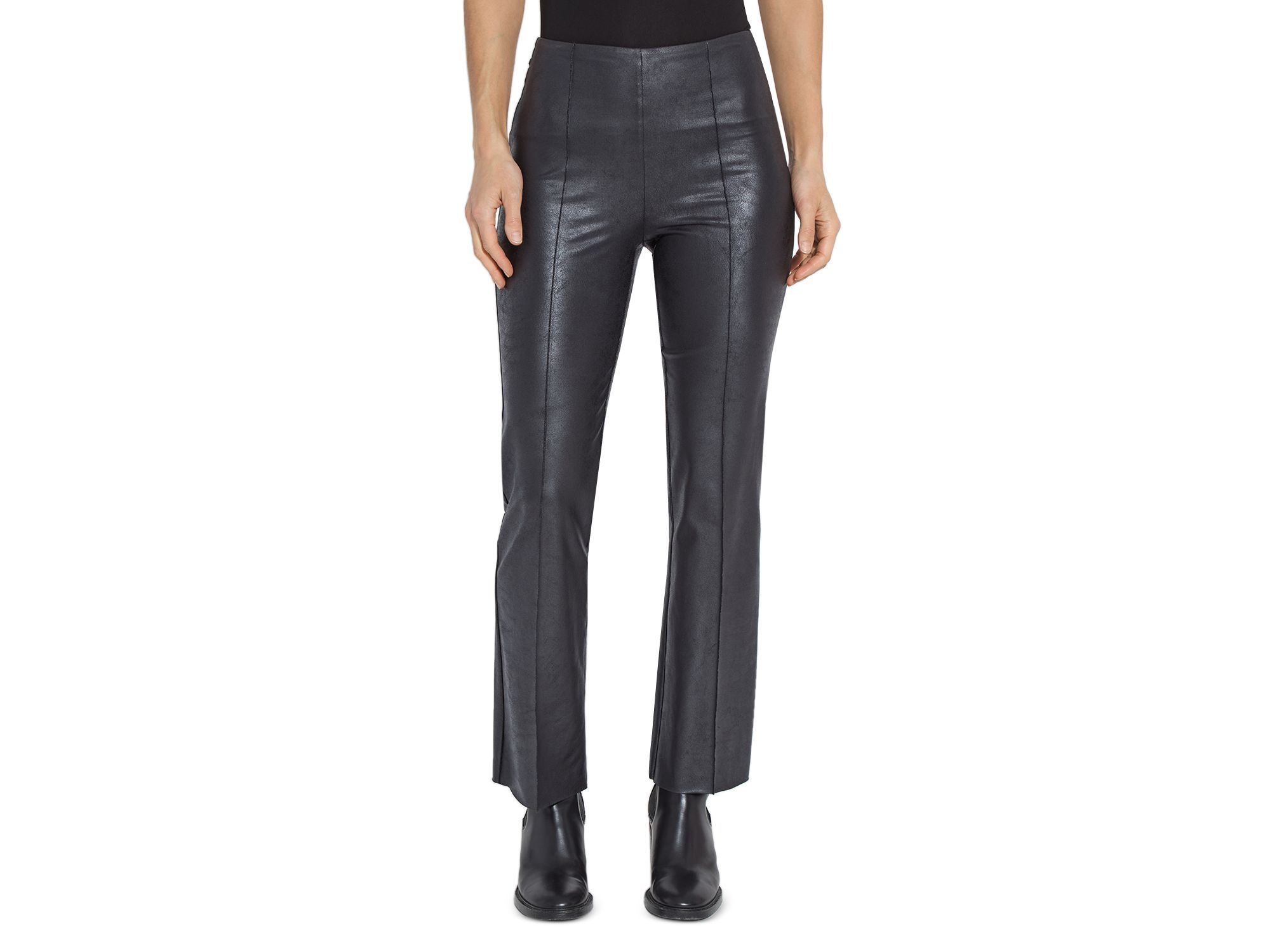 Elysse Foiled Faux Leather Bootcut Pants — Image 5