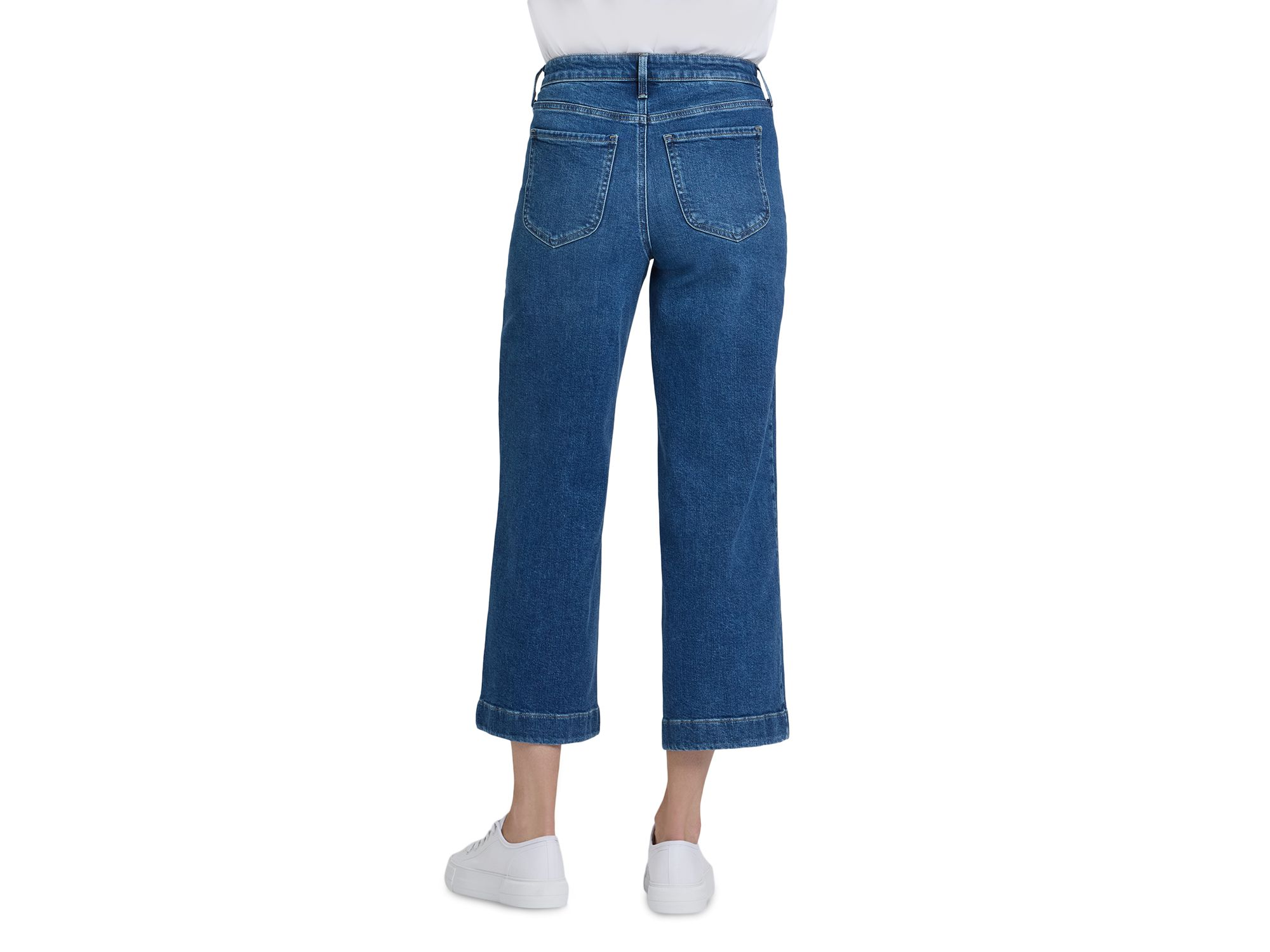 Teresa High Rise Wide Leg Ankle Jeans in Opera Blue — Image 3
