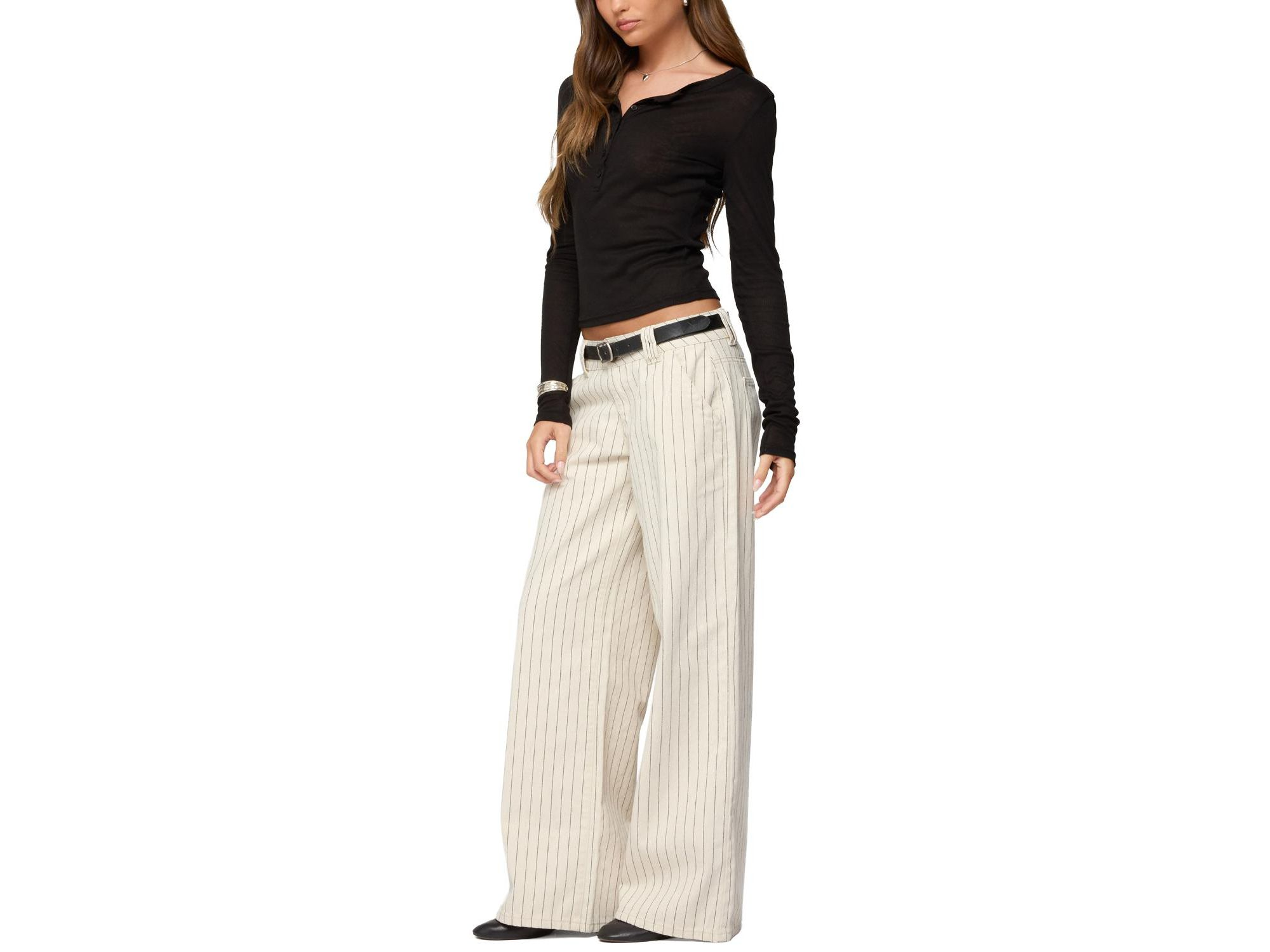 Nettie Ribbed Henley Top — Image 5