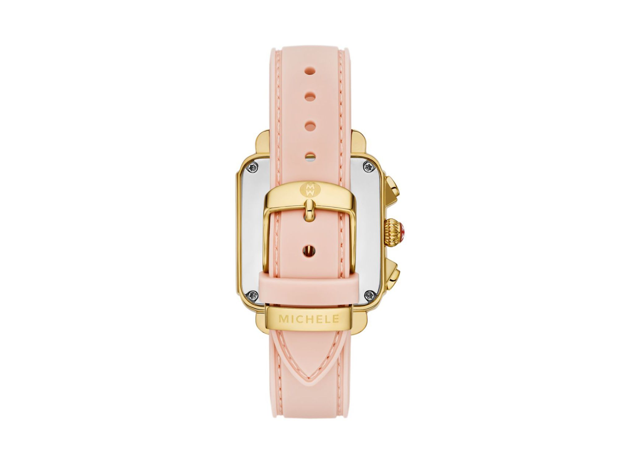 Deco Sport Chronograph 18K Gold Plated Ballet Pink Silicone Watch, 34mm x 36mm — Image 4
