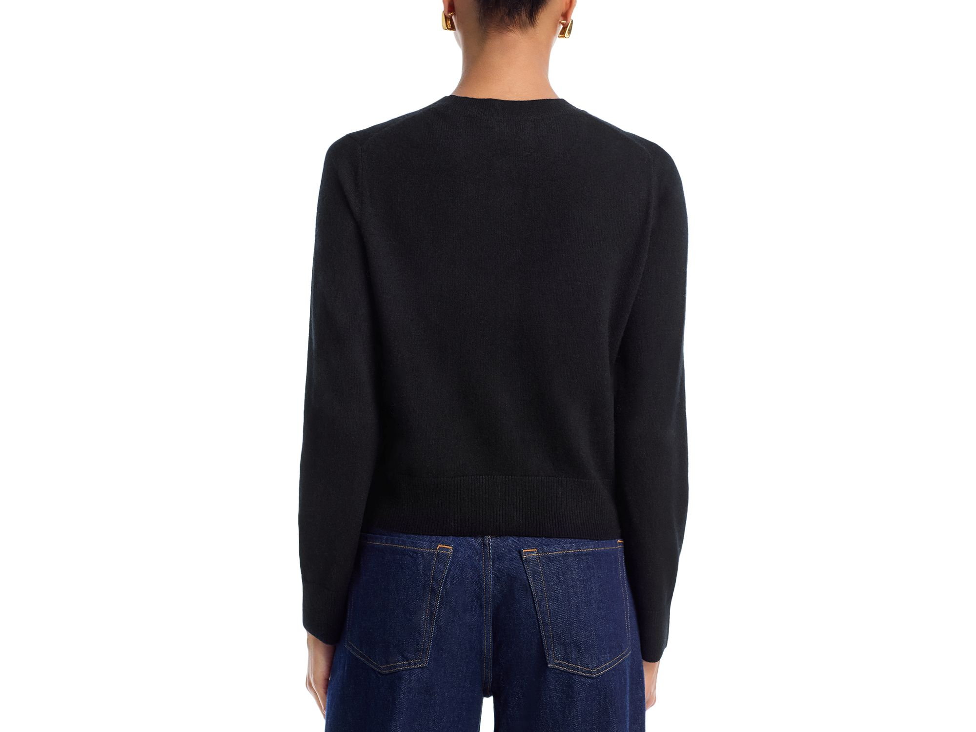 100% Cashmere Crewneck Cardigan - Exclusive — Image 3
