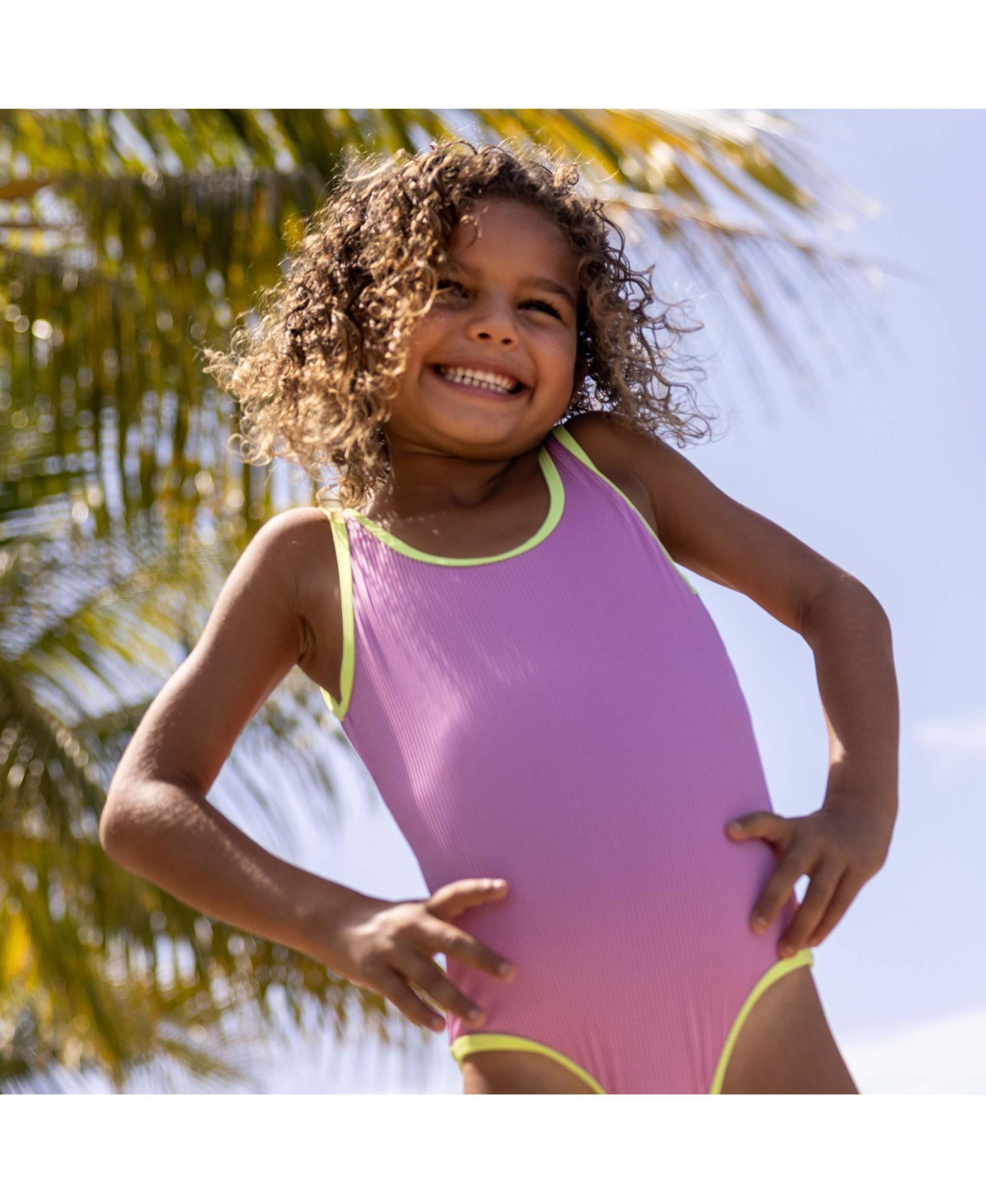 Girls' Vacay Pop Recycled Swimsuit - Little Kid, Big Kid — Image 3