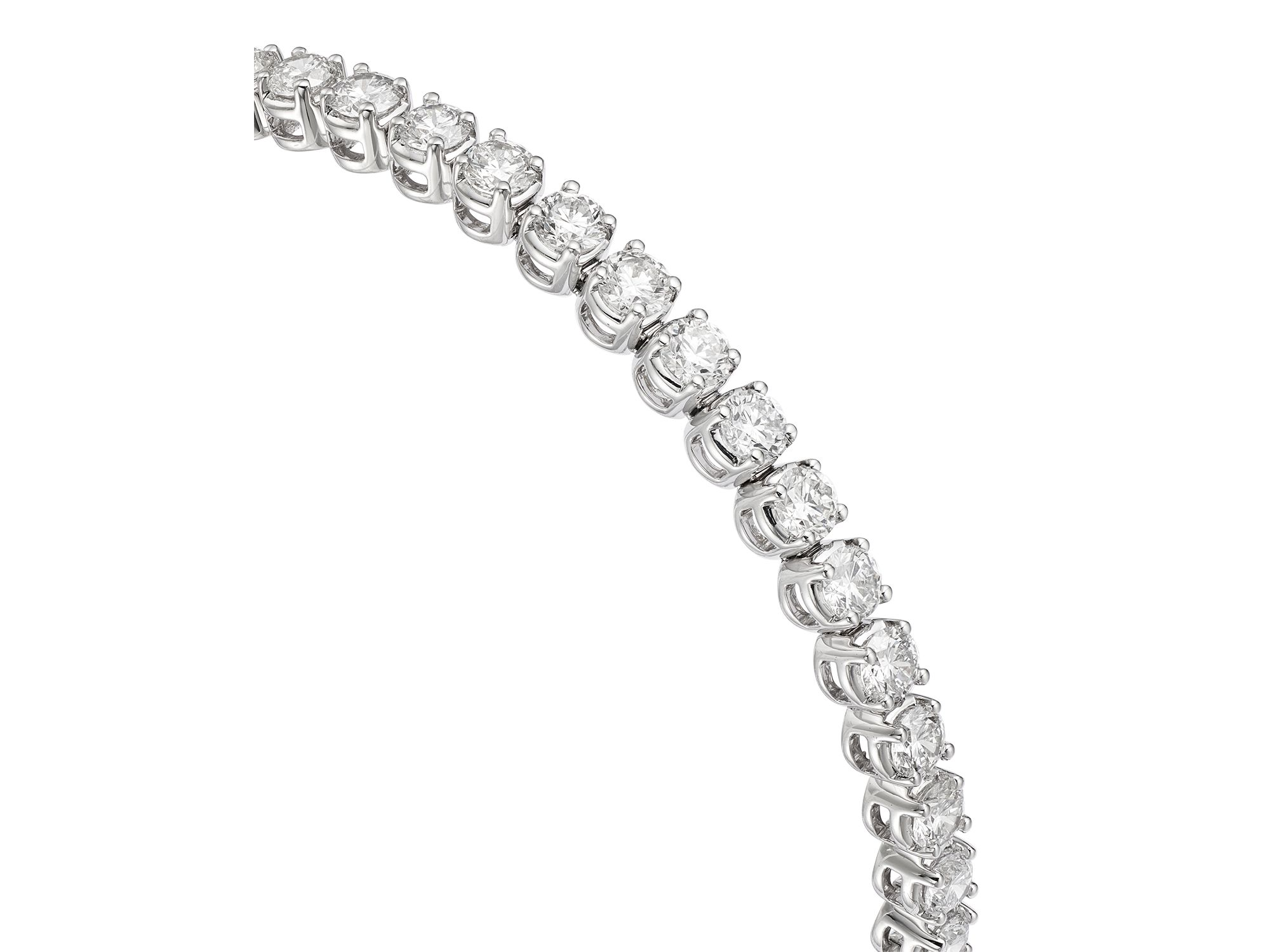 Diamond Tennis Bracelet in 14K White Gold, 7.0 tcw — Image 3
