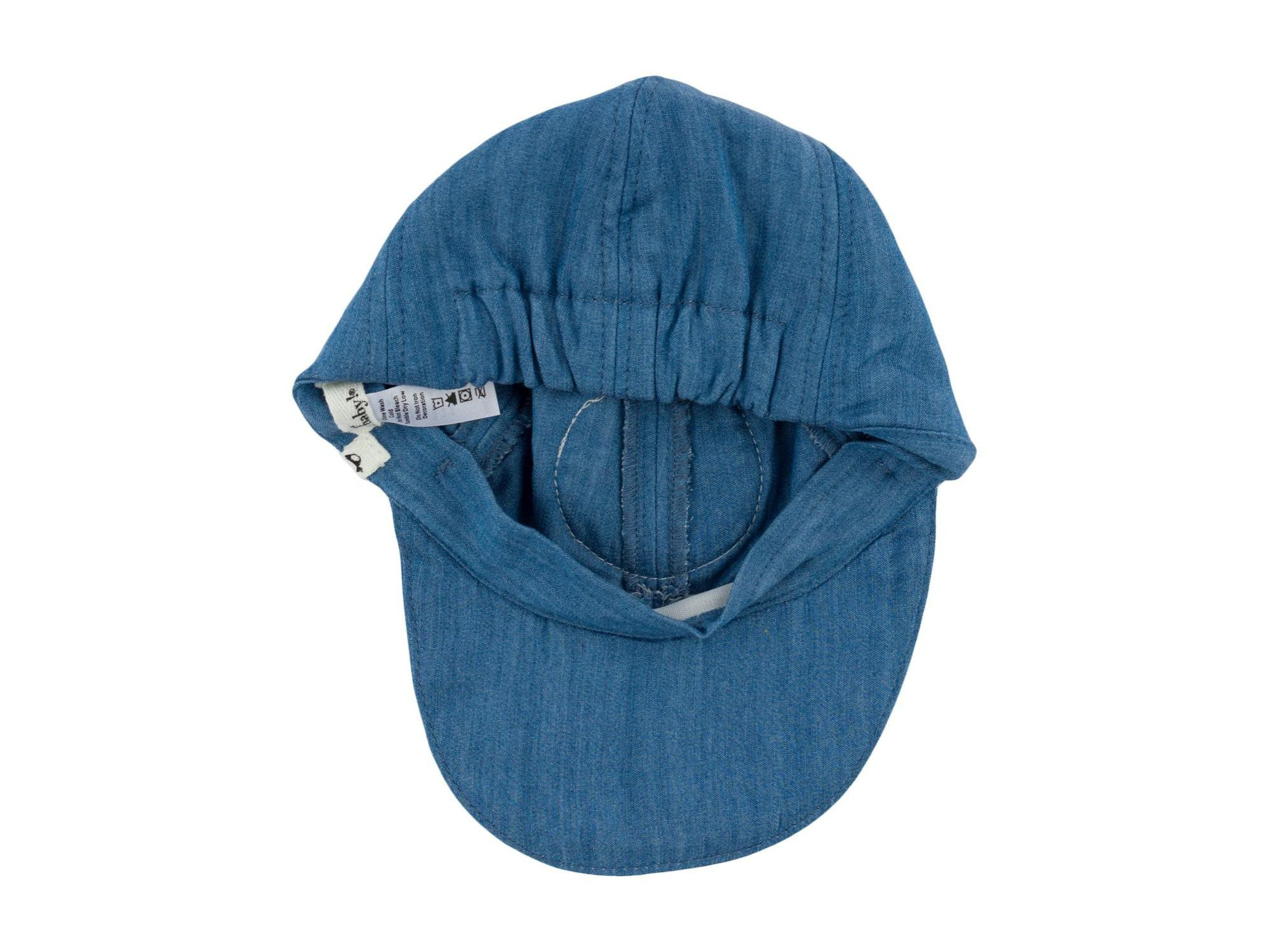 Baseball Cap Lyocell Denim with Smiley Applique - Big Kid — Image 3