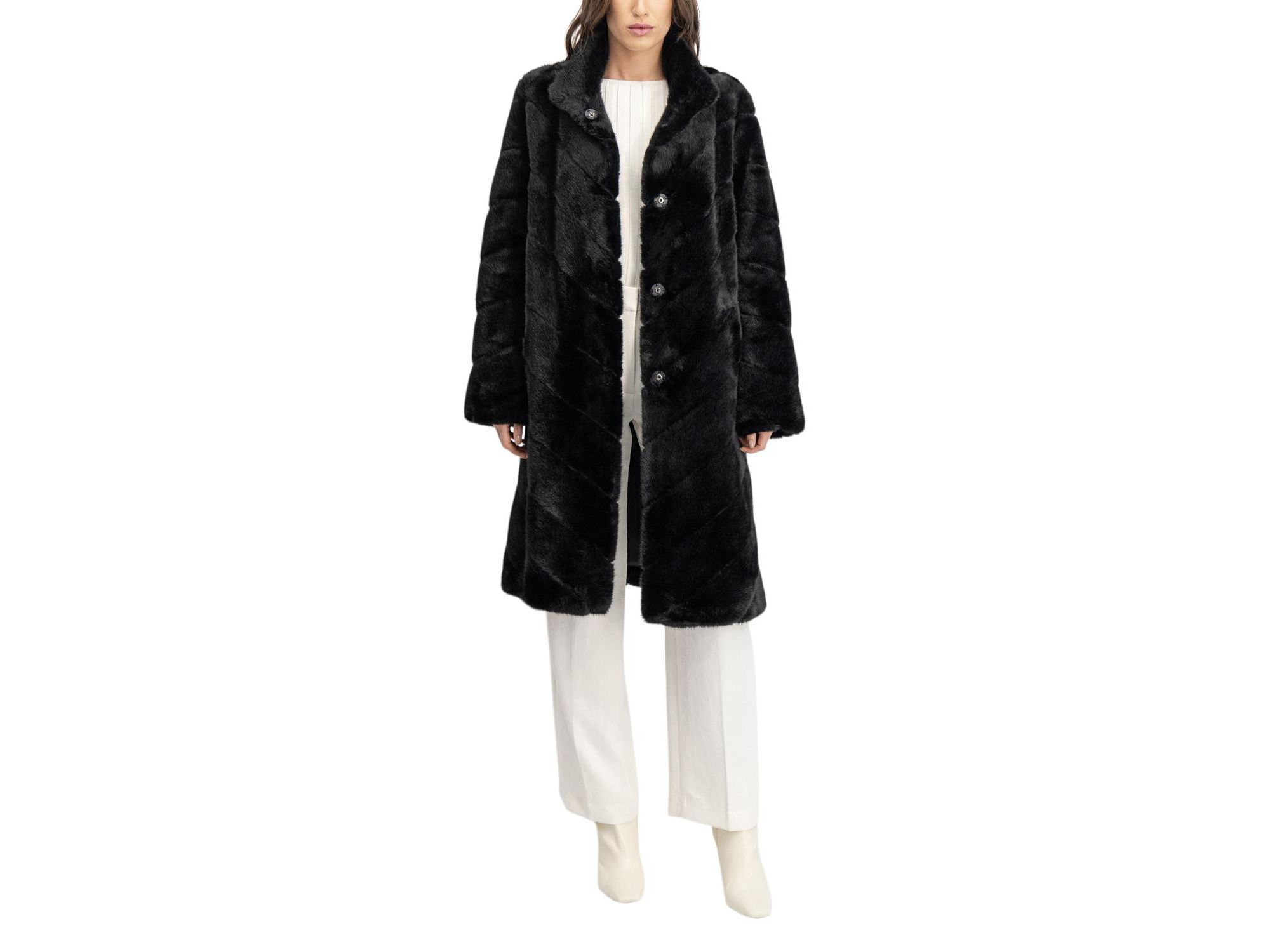 Faux Fur Mink Coat — Image 3