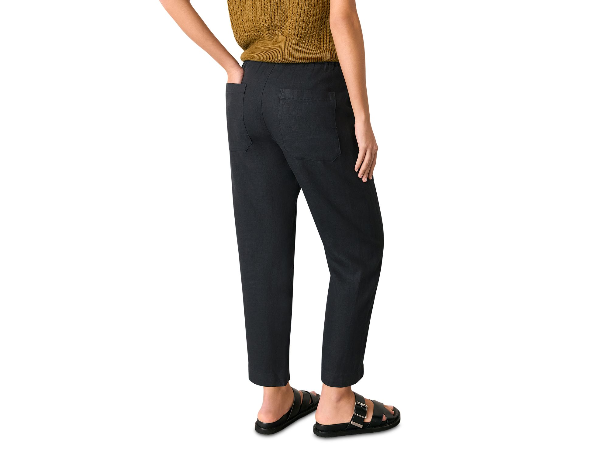 Linen Barrel Leg Trousers — Image 3