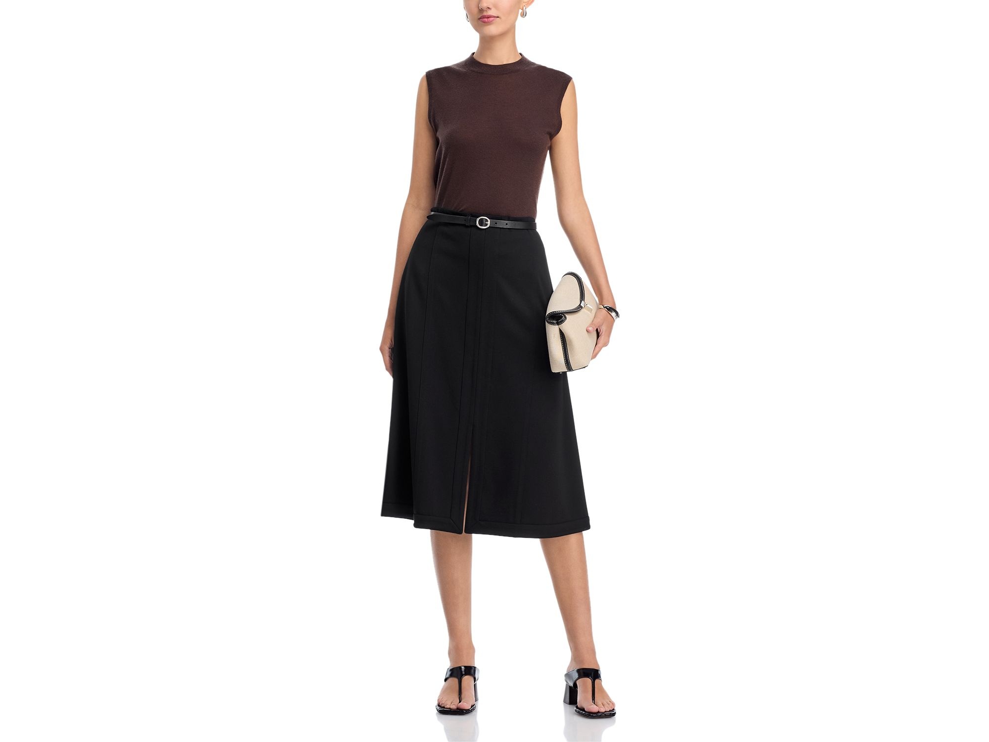 Slit Front A Line Skirt — Image 3