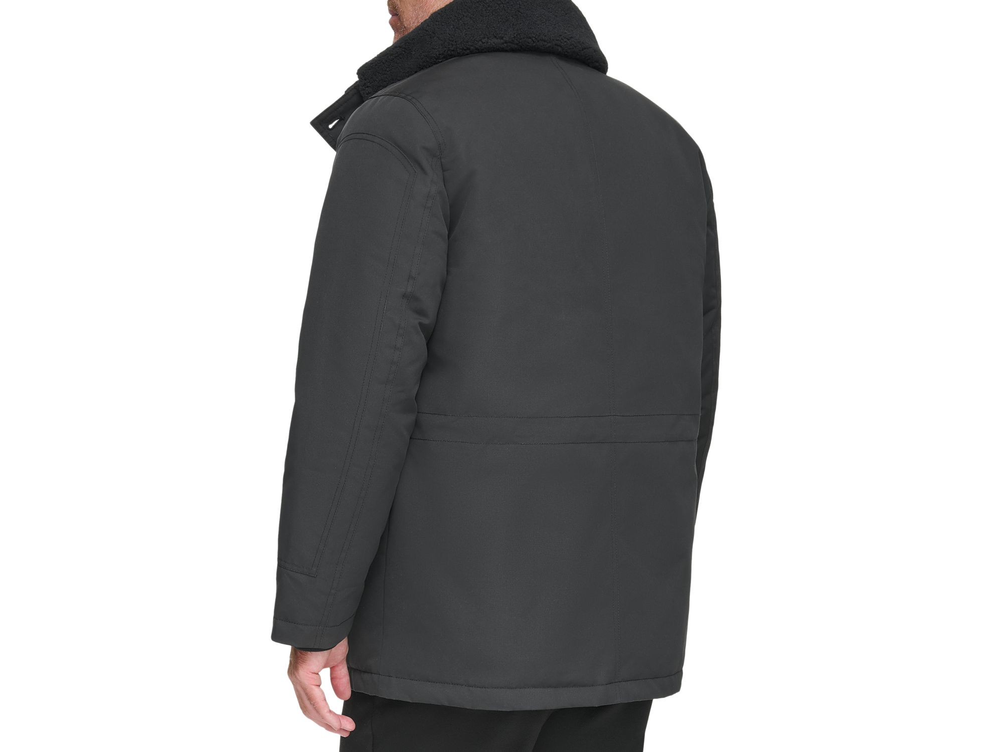 Wittstock Removable Sherpa Fleece Trimmed Waxed Jacket — Image 4
