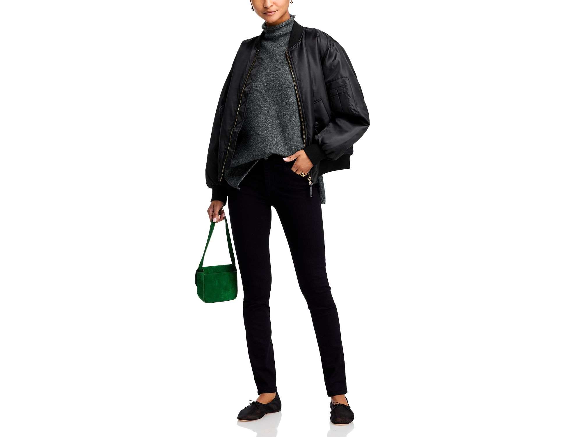 Prima Mid Rise Cigarette Jeans in Black — Image 4