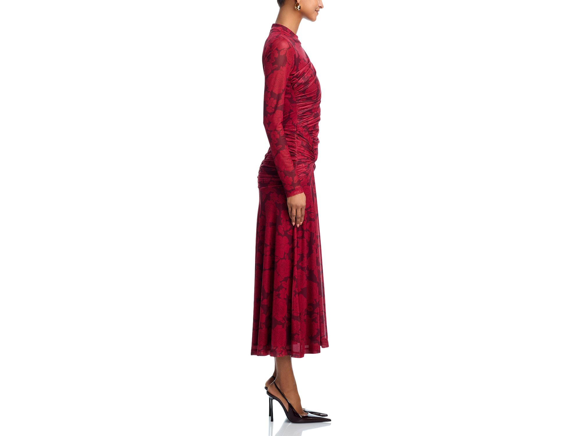 Selene Ruched Long Sleeve Dress — Image 5