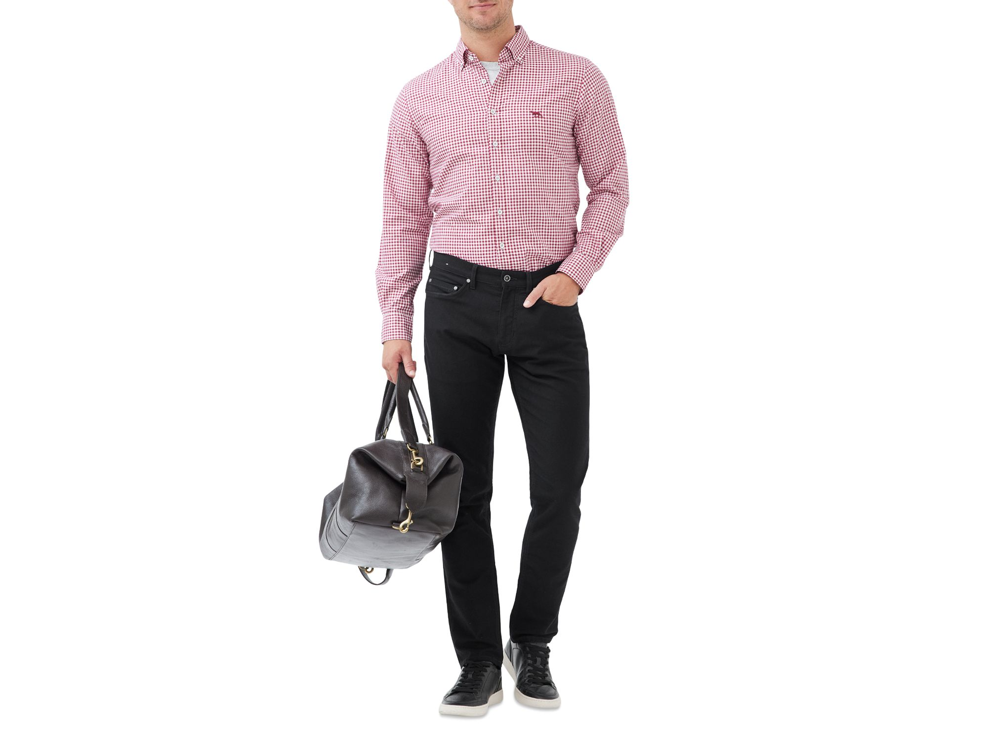Gunn Check Oxford Long Sleeve Slim Fit Shirt — Image 3