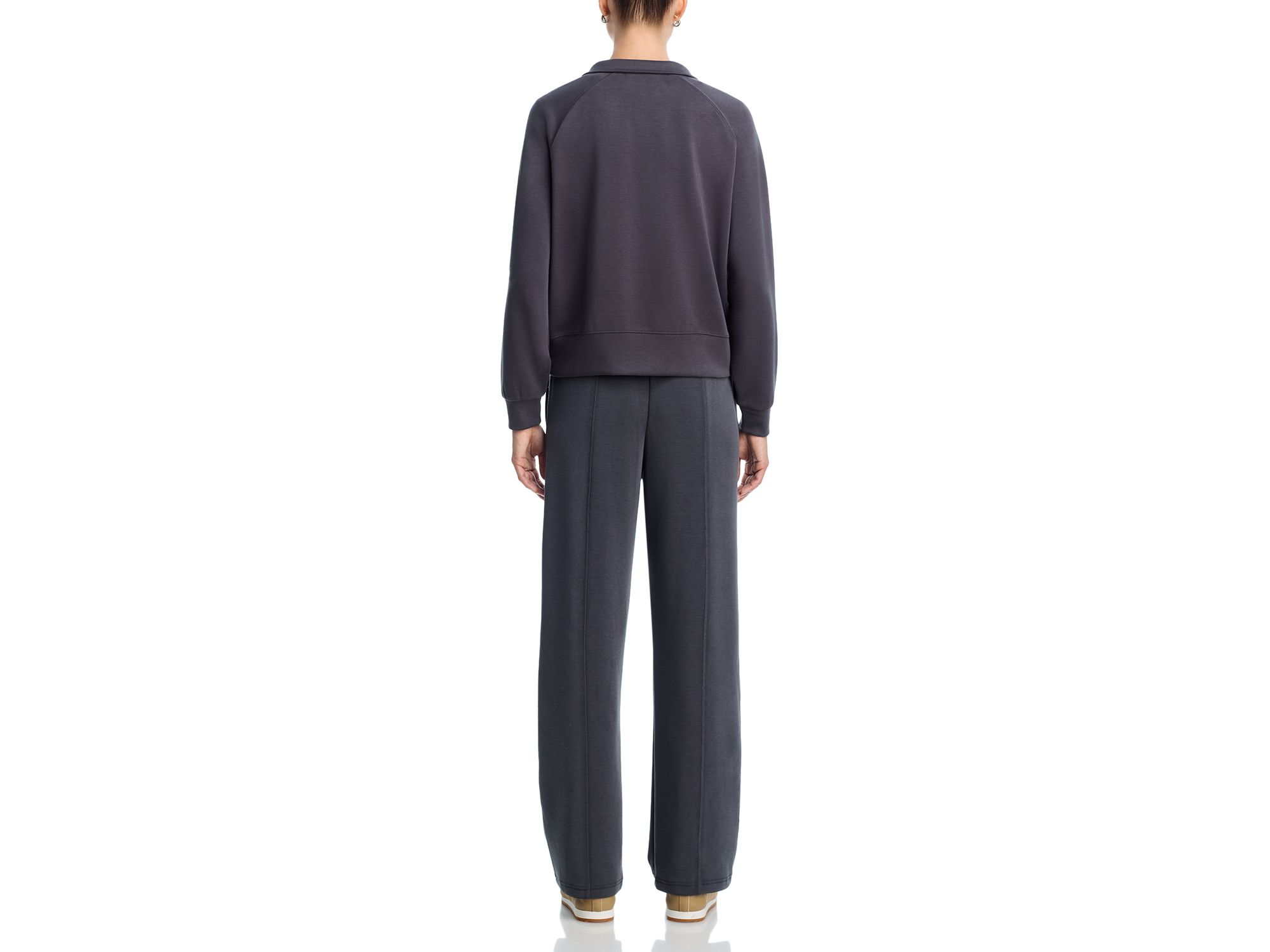 Graphite Cloud Henley Pullover & Luxe Cloud Wide Leg Pants — Image 9