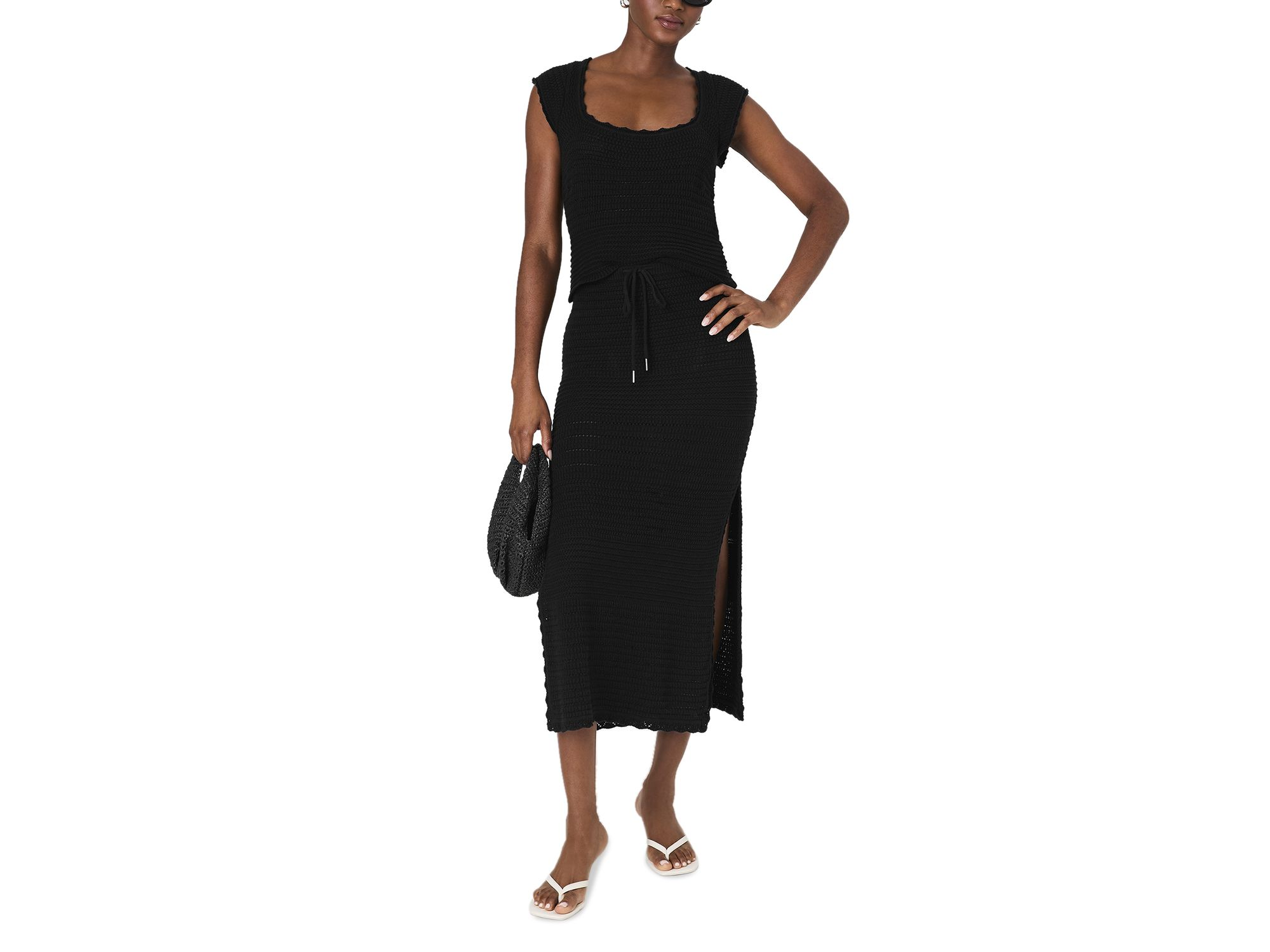 Nellis Collage Sleeveless Top & Side Slit Skirt — Image 19