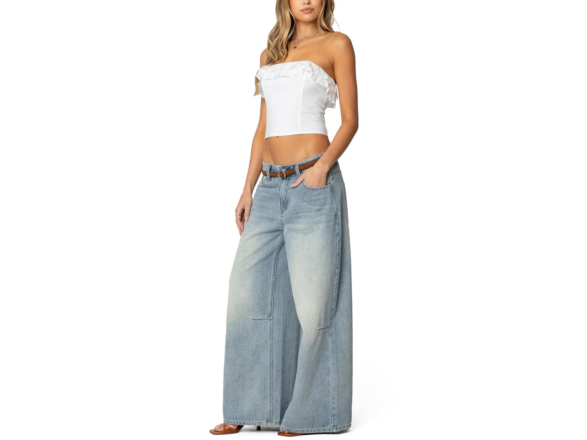 Litsa Ruffled Linen Look Corset — Image 3