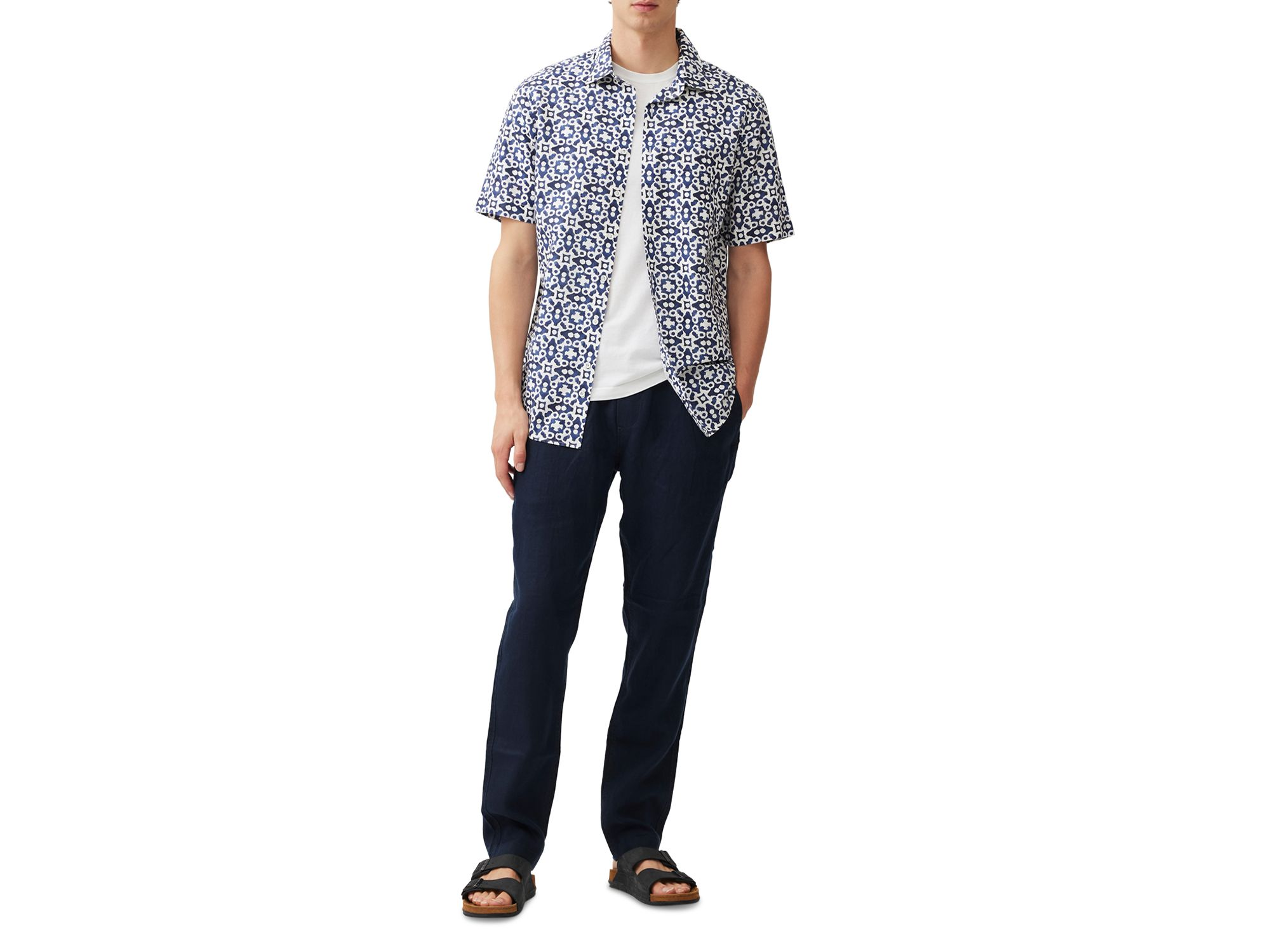 Palliser Bay Regular Fit Short Sleeve Linen Shirt — Image 5