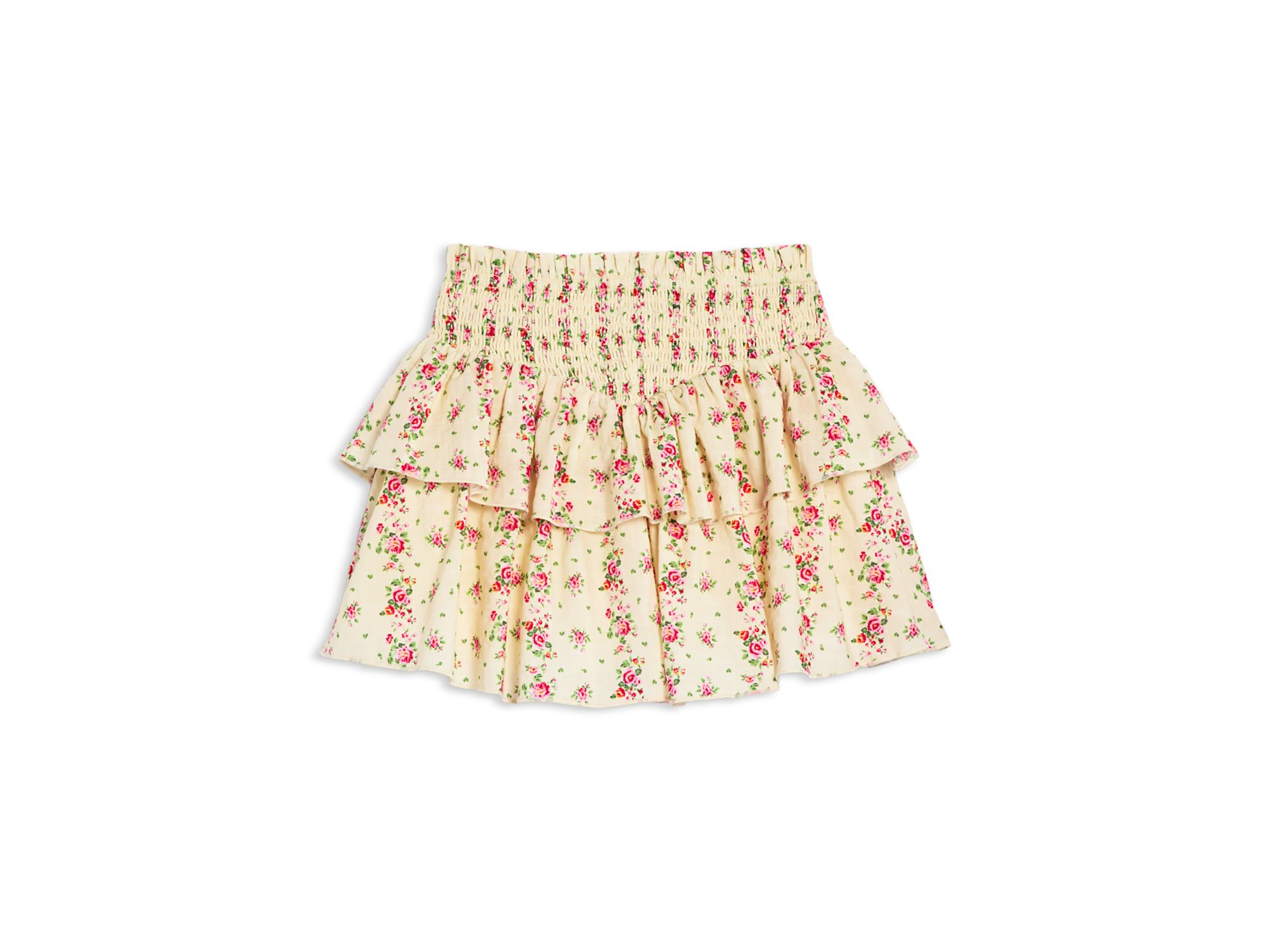 Girls' Marlee Smocked Floral Puff Sleeve Top & Brooke Skirt - Big Kid — Image 3