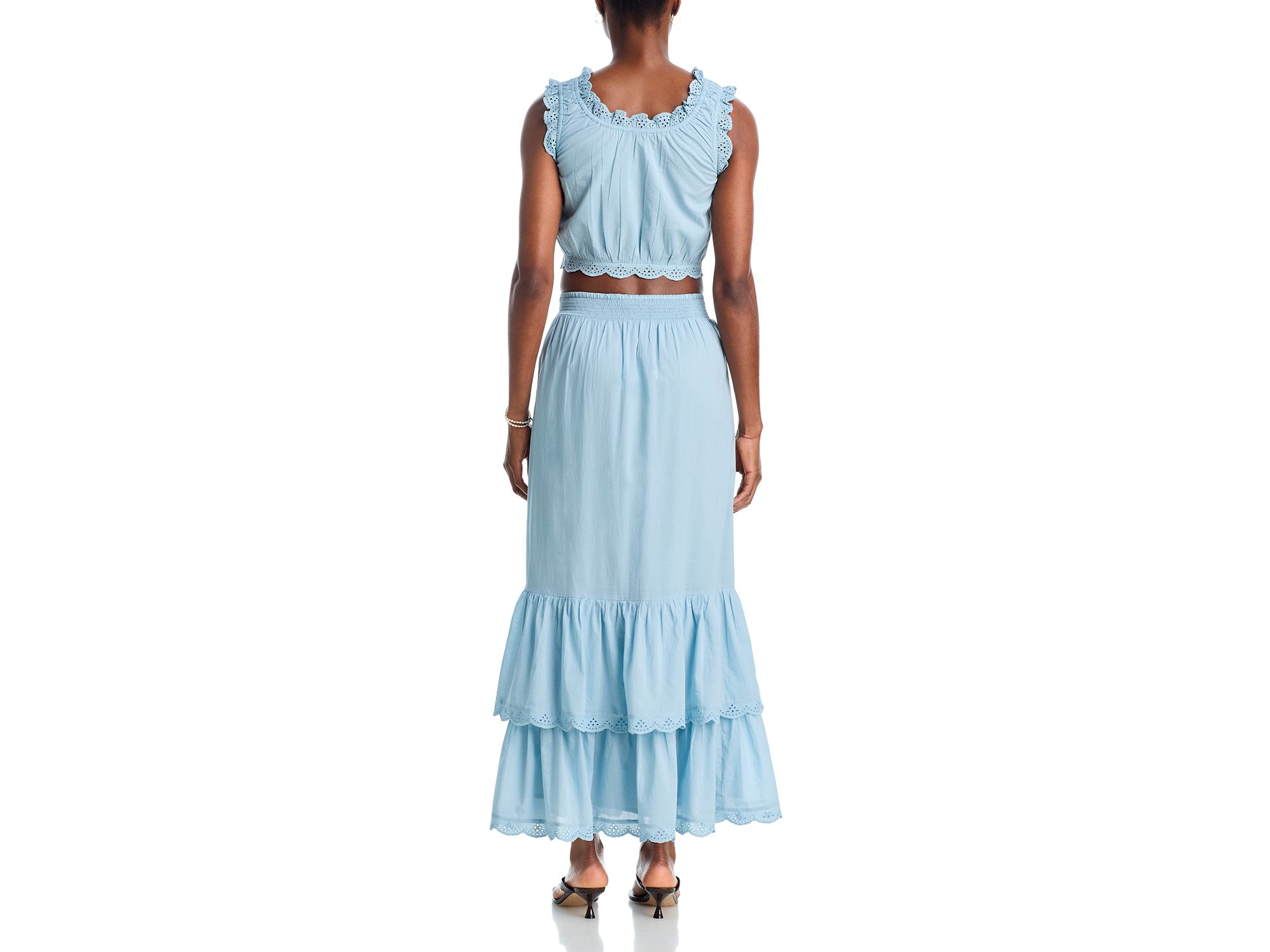Eyelet Trim Top & Eyelet Trim Midi Skirt — Image 8