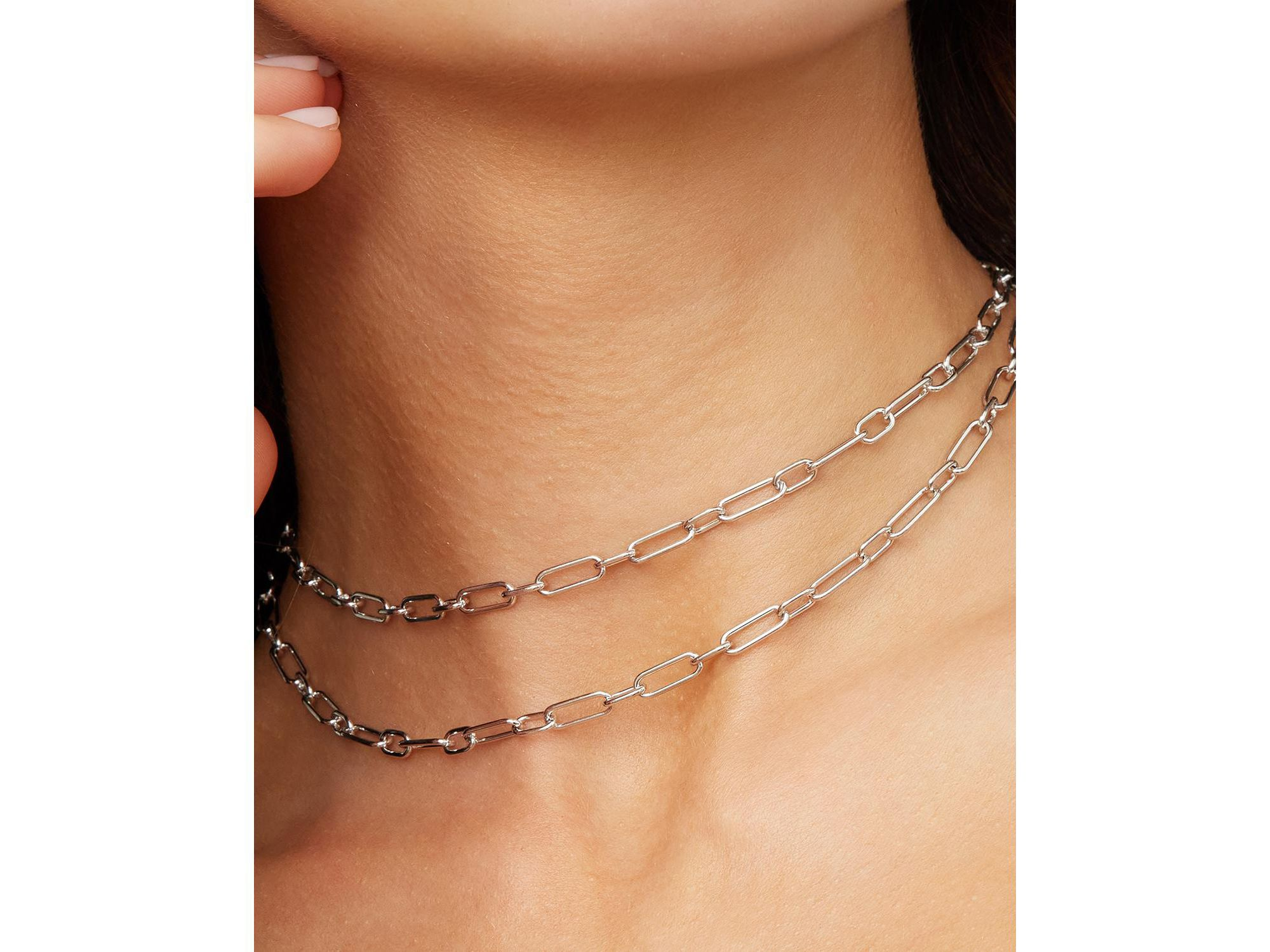 Sterling Rhythm Link Necklace — Image 3