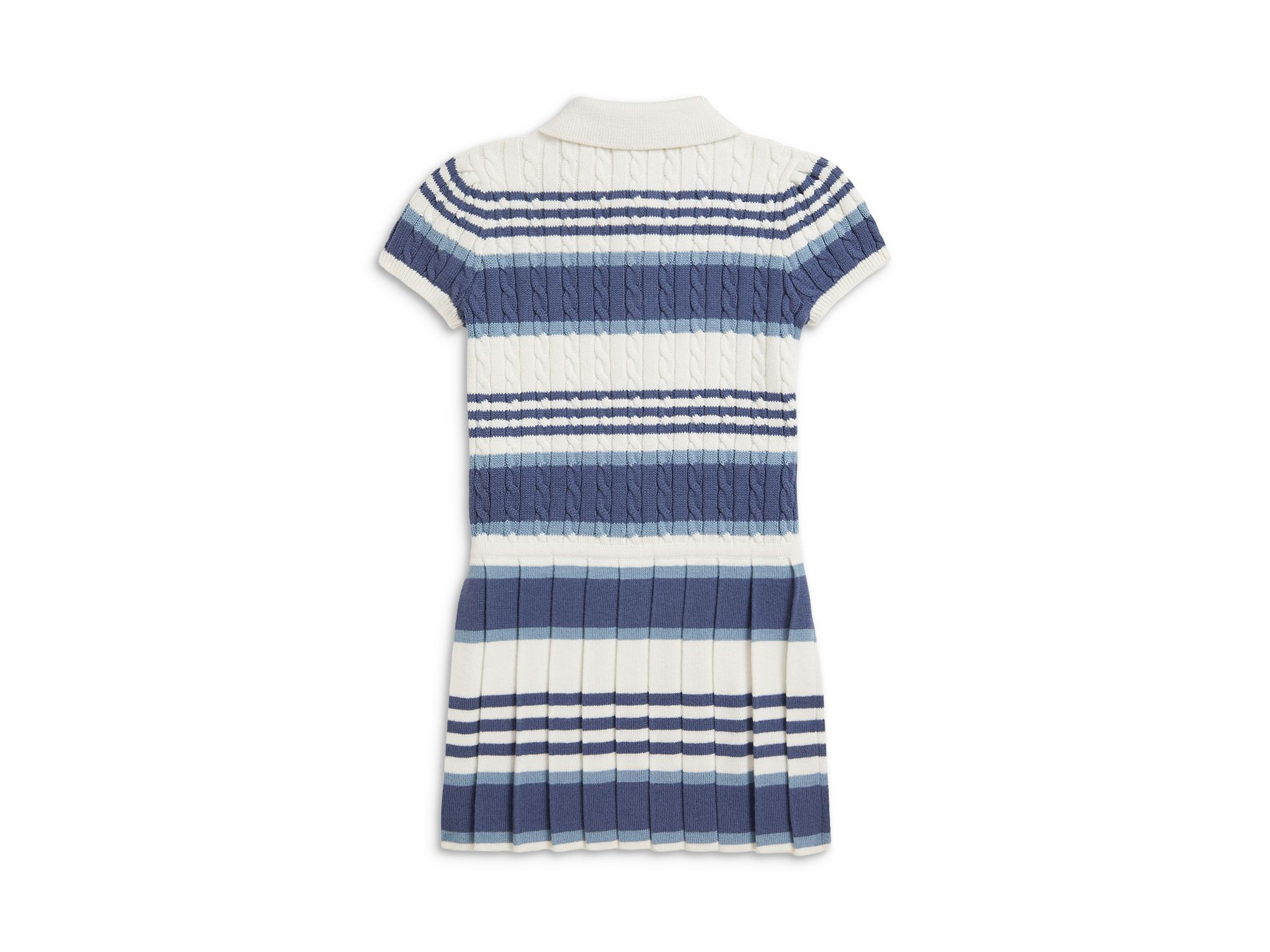 Girls' Striped Mini Cable Cotton Sweater Dress - Baby — Image 3