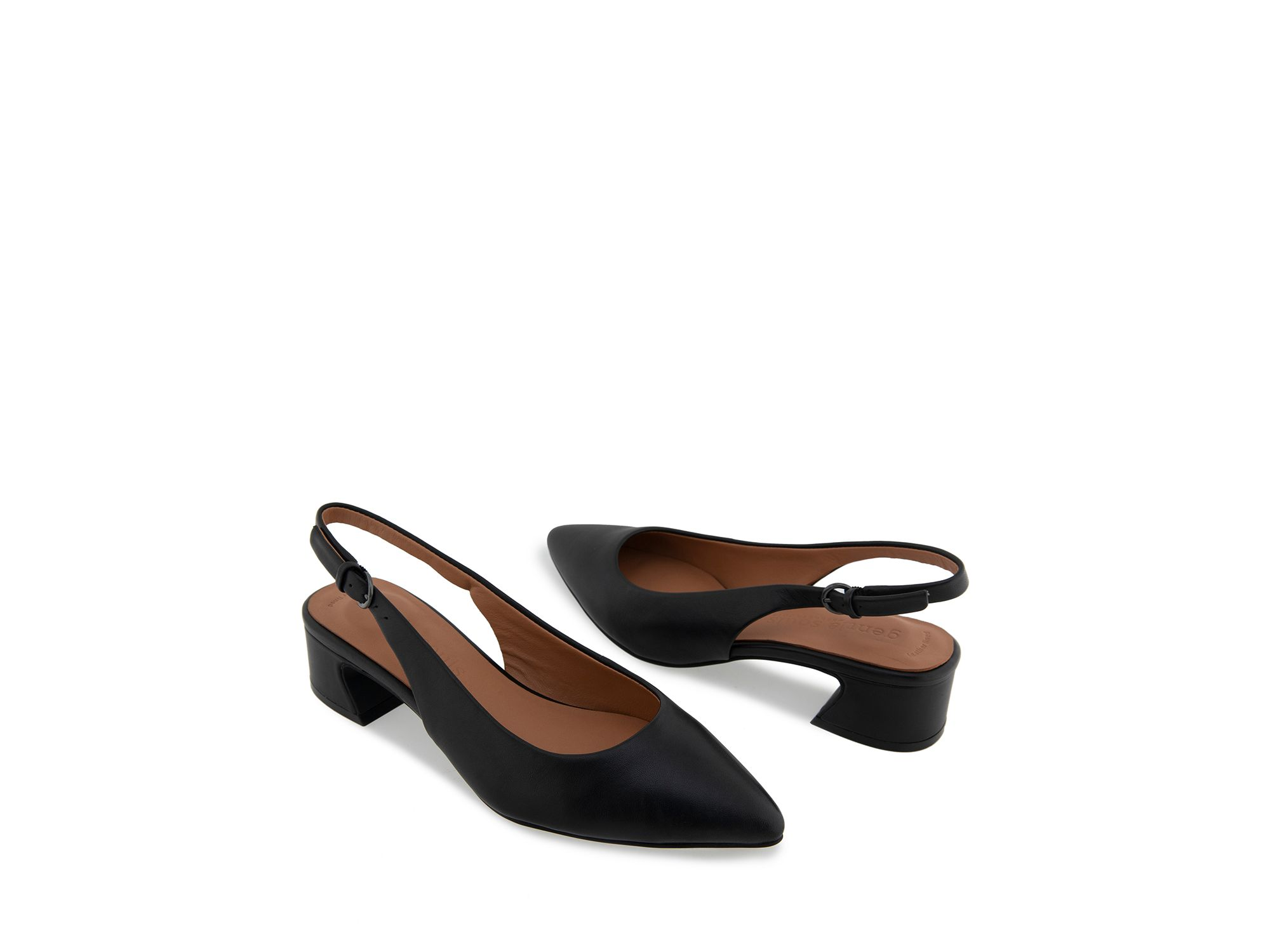 Women's Georgia Pointed Toe Slingback Block Heel Pumps — Image 5