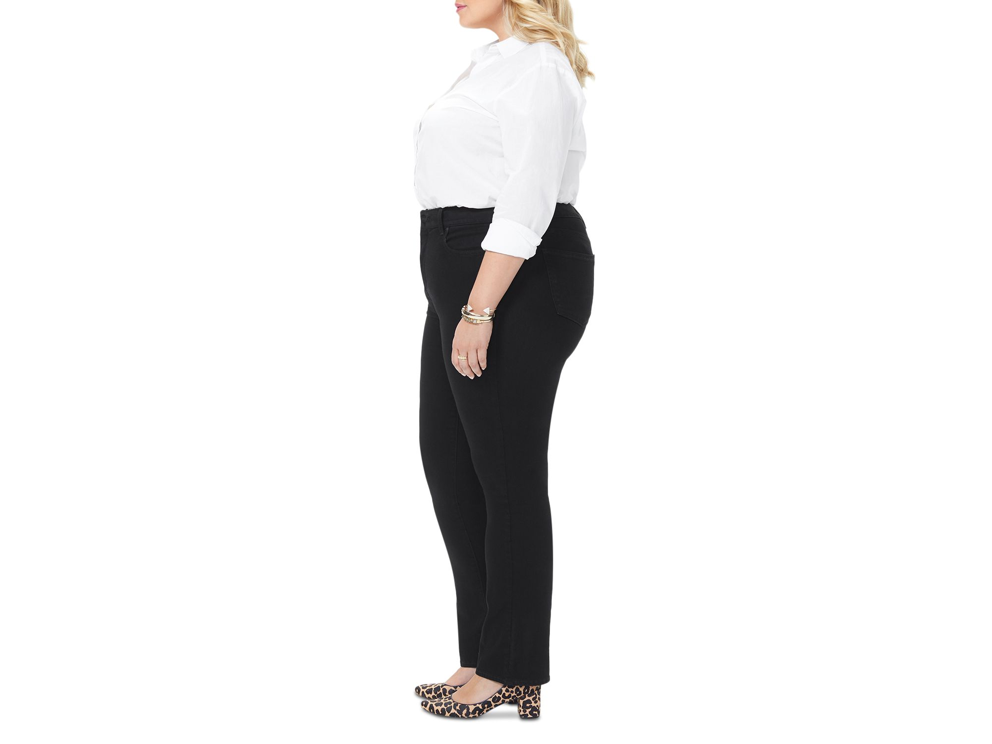 Marilyn High Rise Straight Jeans in Black — Image 6
