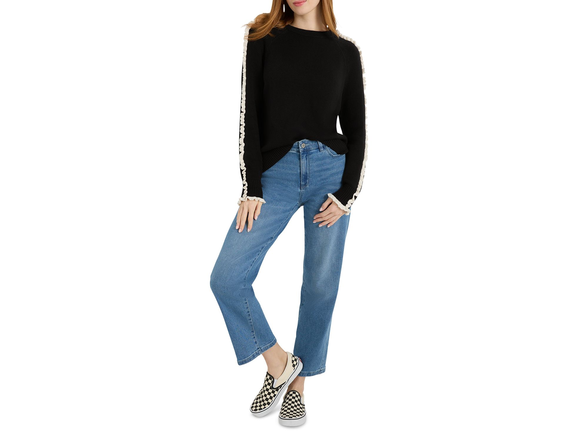 Ruffled Down Sweater — Image 4