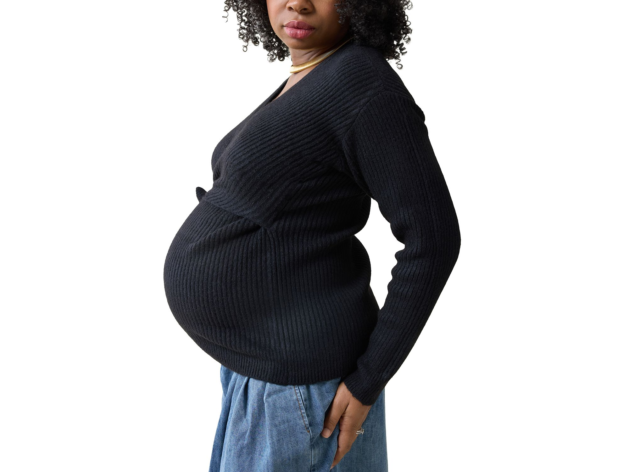 Nursing Wrap Sweater — Image 3