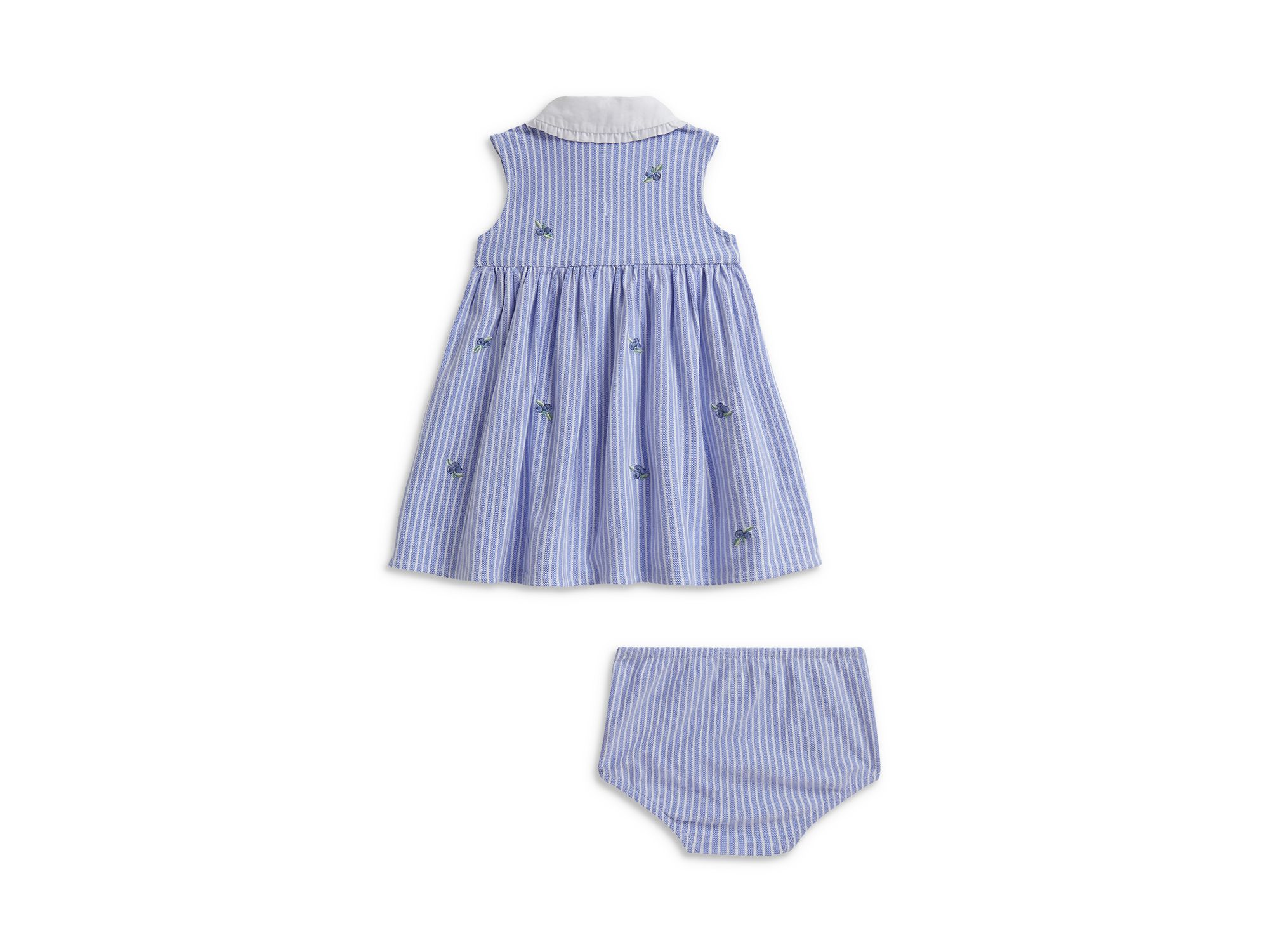 Girls' Blueberry Cotton Mesh Dress & Bloomer - Baby — Image 3