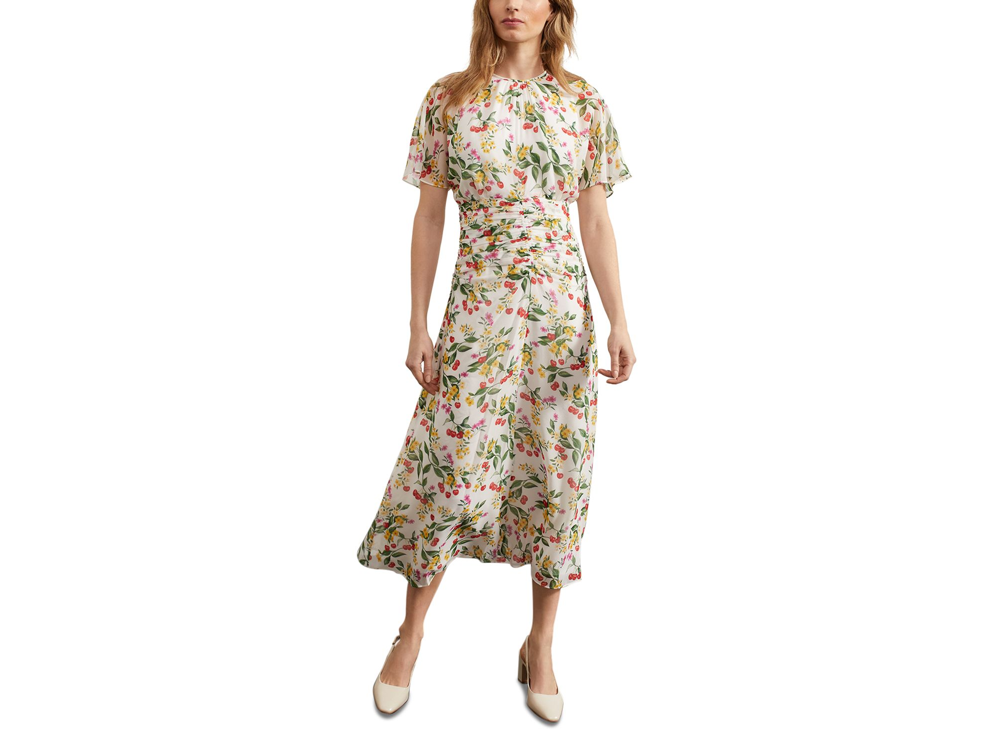 Tegan Printed Silk Dress — Image 7