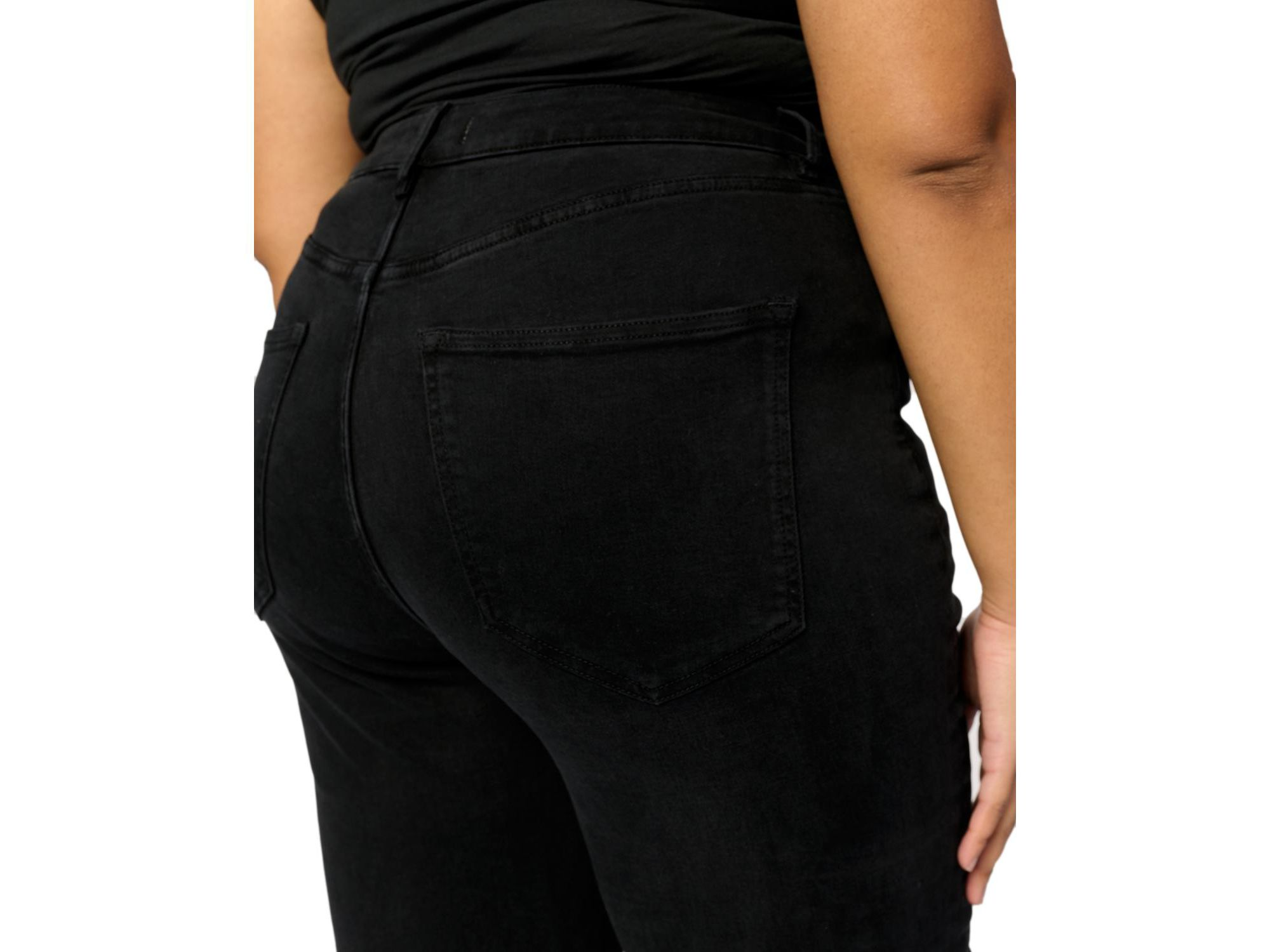ASE Plus Stretch High Rise Straight Jean in Jet Black — Image 4