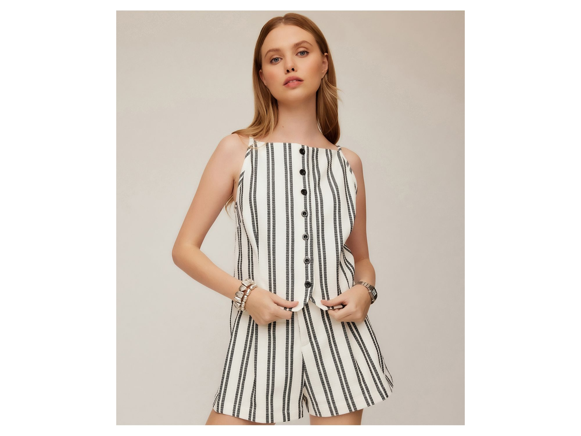 Elis Sleeveless Button Front Top — Image 6