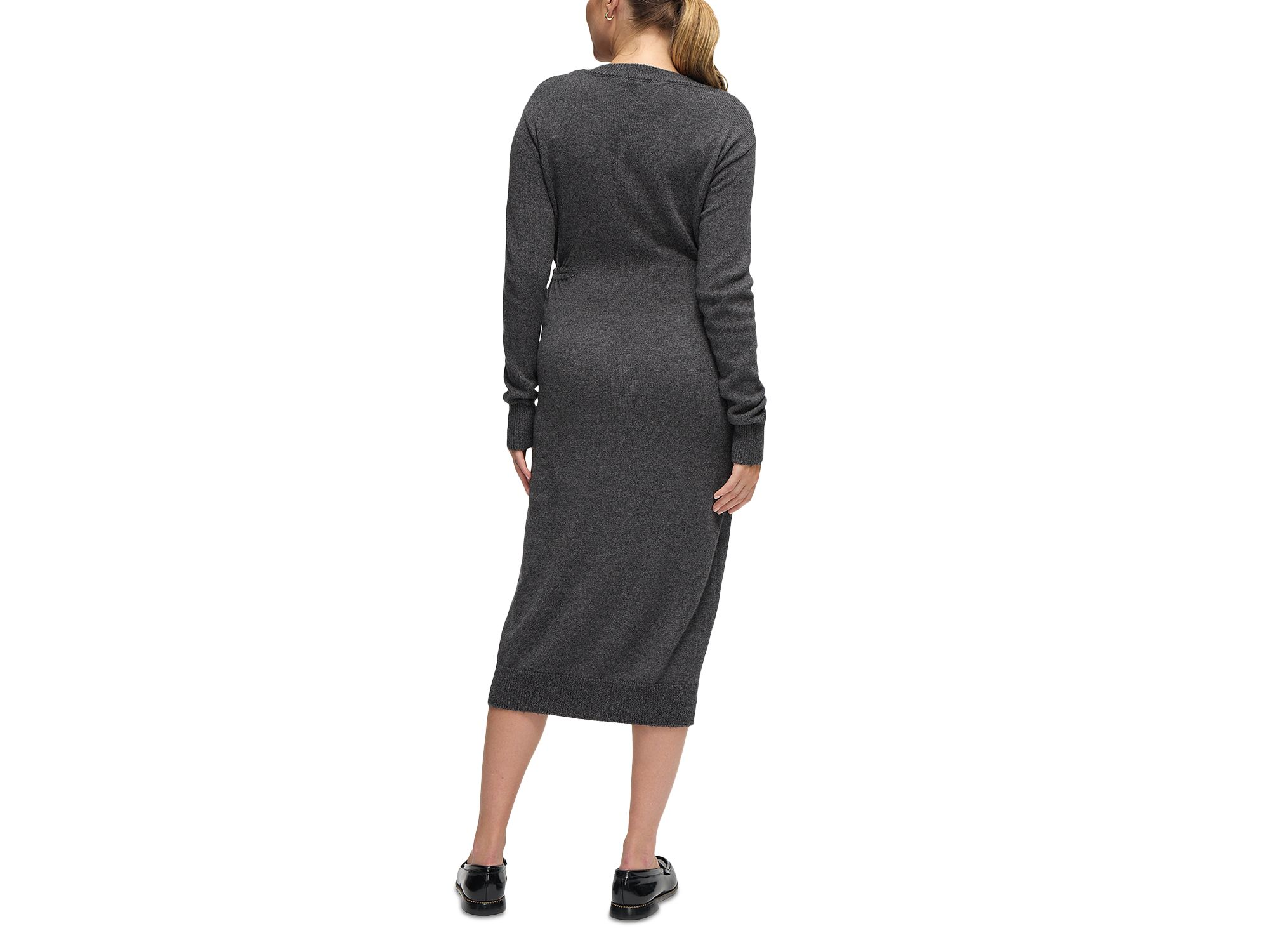 V Neck Sweater Maternity Dress — Image 3