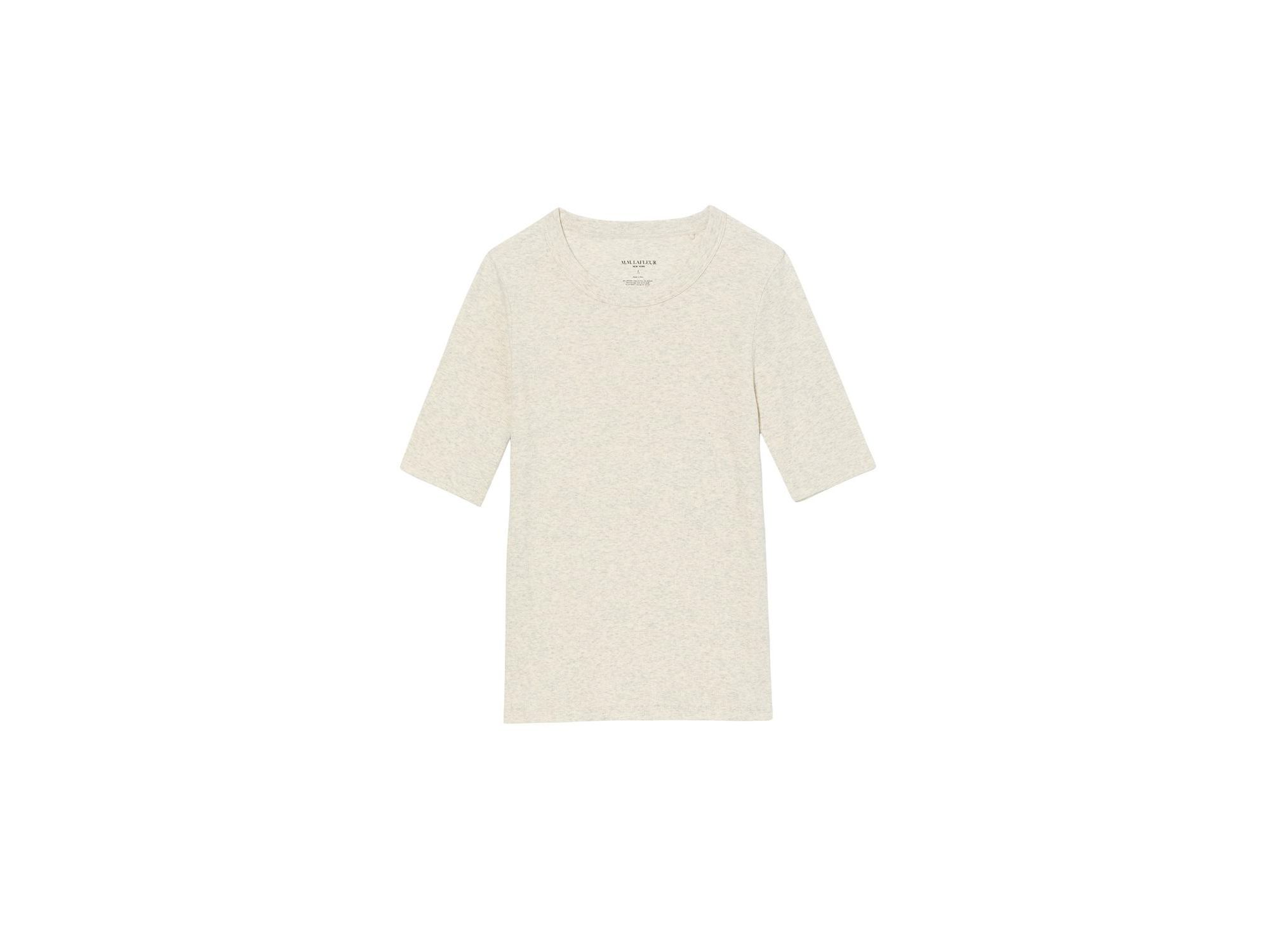 Chana Fitted Organic Ribbed Pima Cotton T-Shirt — Image 3