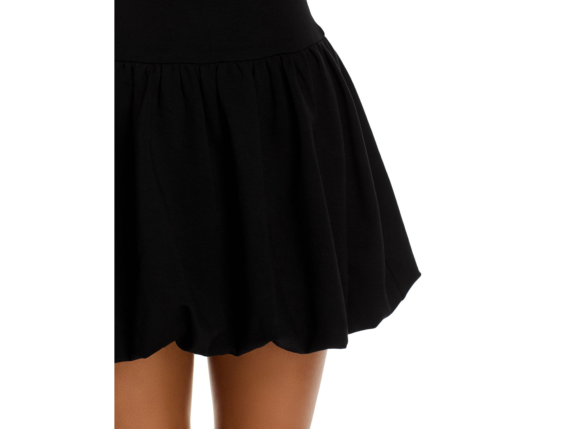 Ponte Mock Neck Bubble Mini Dress - Exclusive — Image 3