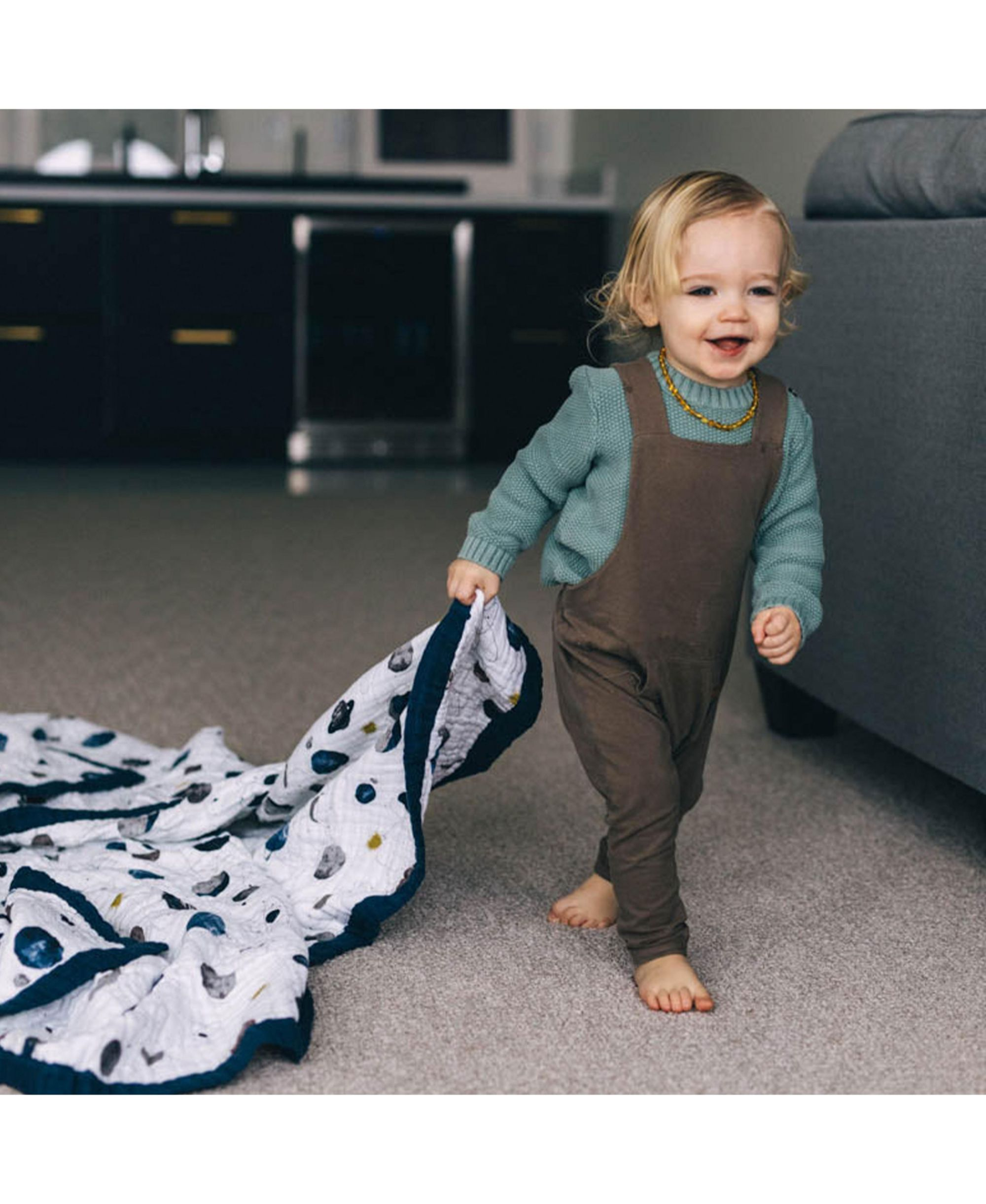 Unisex Cotton Muslin Quilted Throw - Baby — Image 4