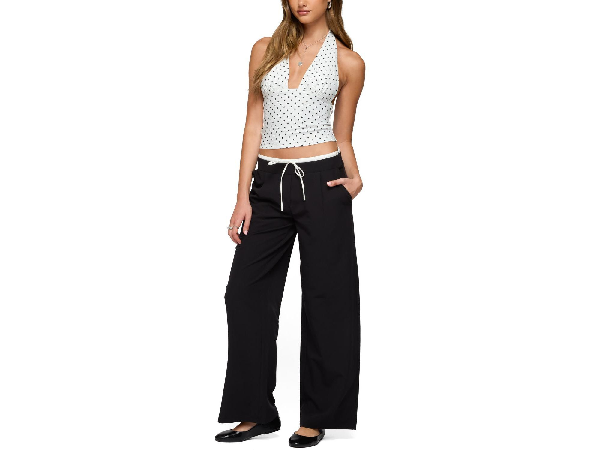 Blaire Polka Dot Halter Top — Image 3