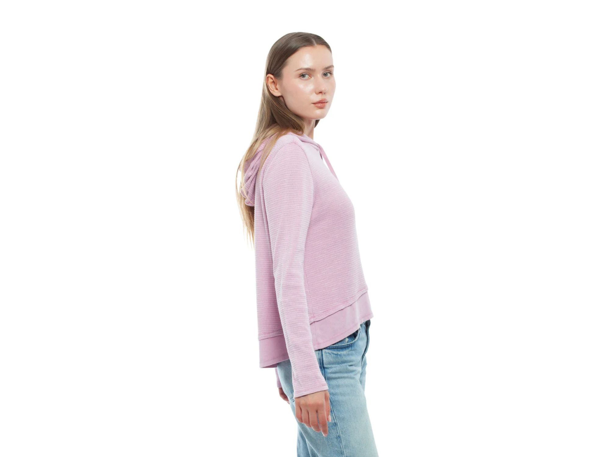 Double Peplum Drawsting Hoodie — Image 4