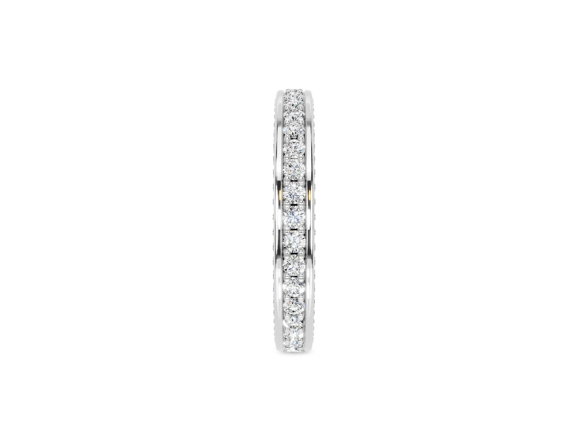 Diamond Three Side Eternity Band in 14K White Gold, 1.0 tcw — Image 3