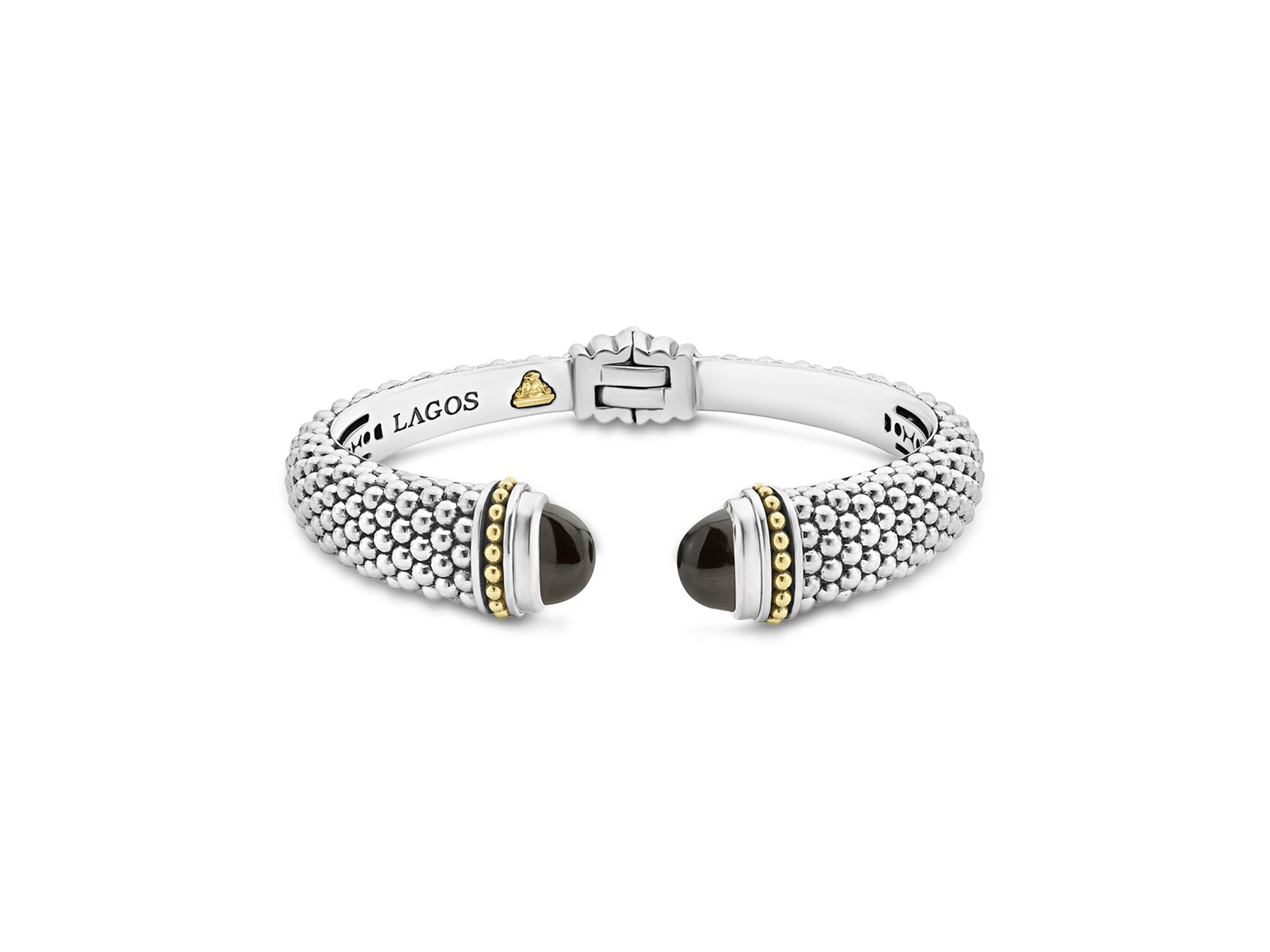 18K Gold and Sterling Silver Rittenhouse Gemstone Cuffs, 12mm — Image 6