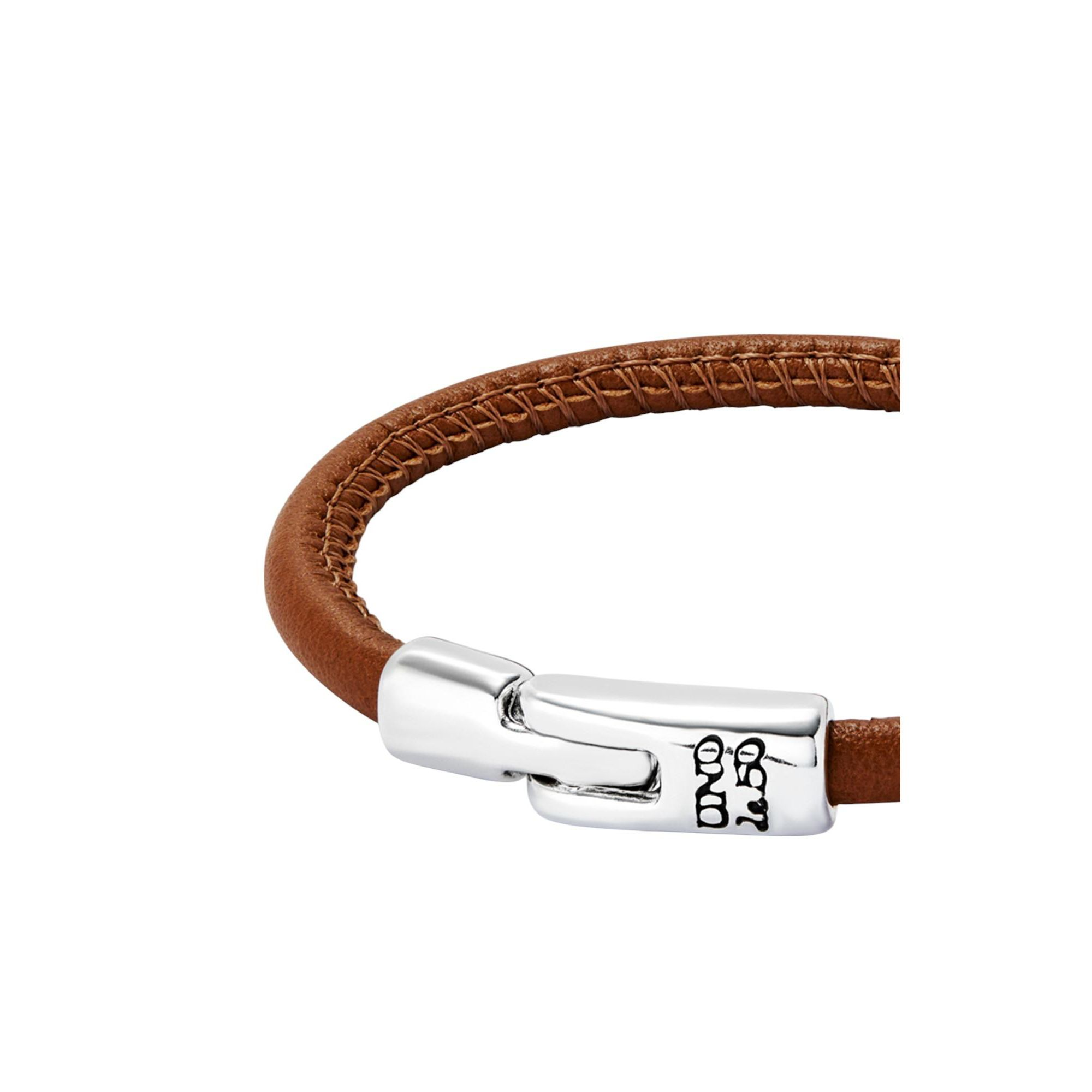 Leather Sterling Plated Bracelet — Image 4
