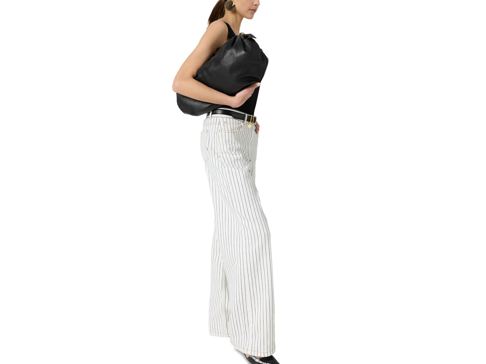 Amaliah High Rise Straight Jeans in Ecru — Image 5