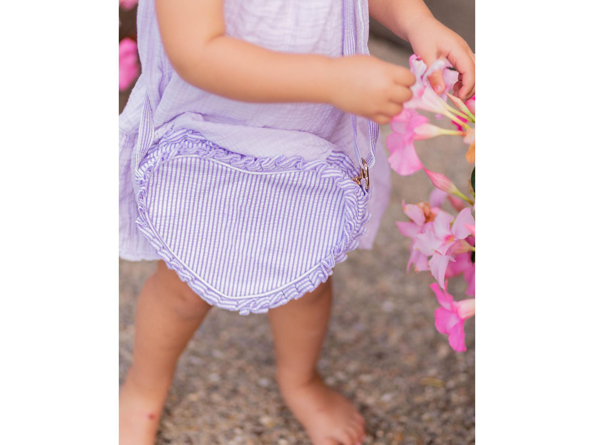 Girls' Lilly Lavender Seersucker Heart Purse - Little Kid, Big Kid — Image 6
