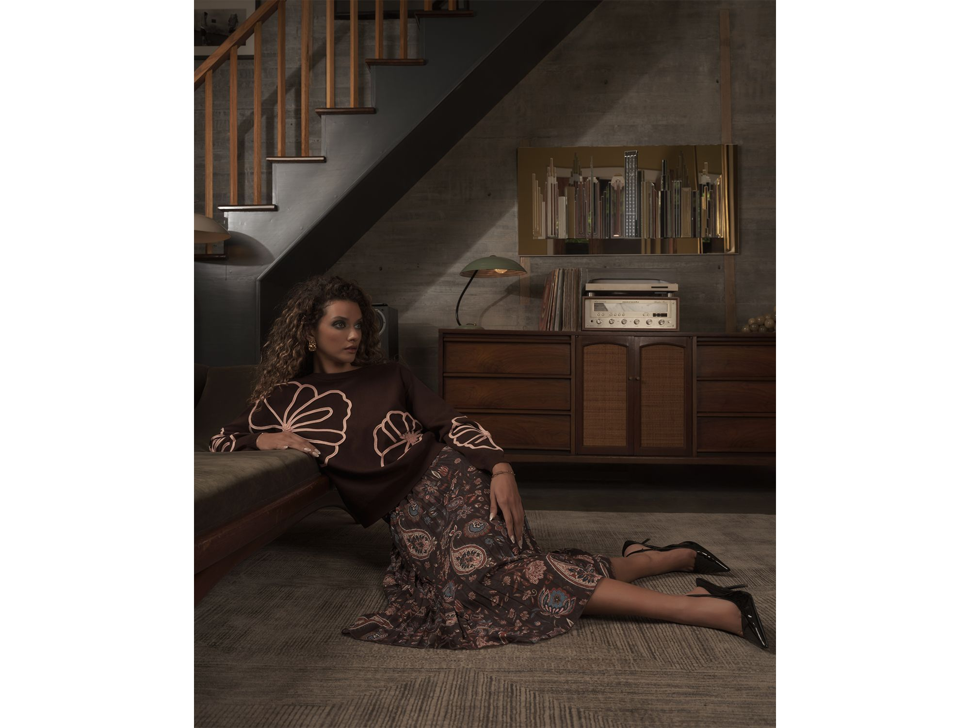 Pleated Midi Skirt — Image 4