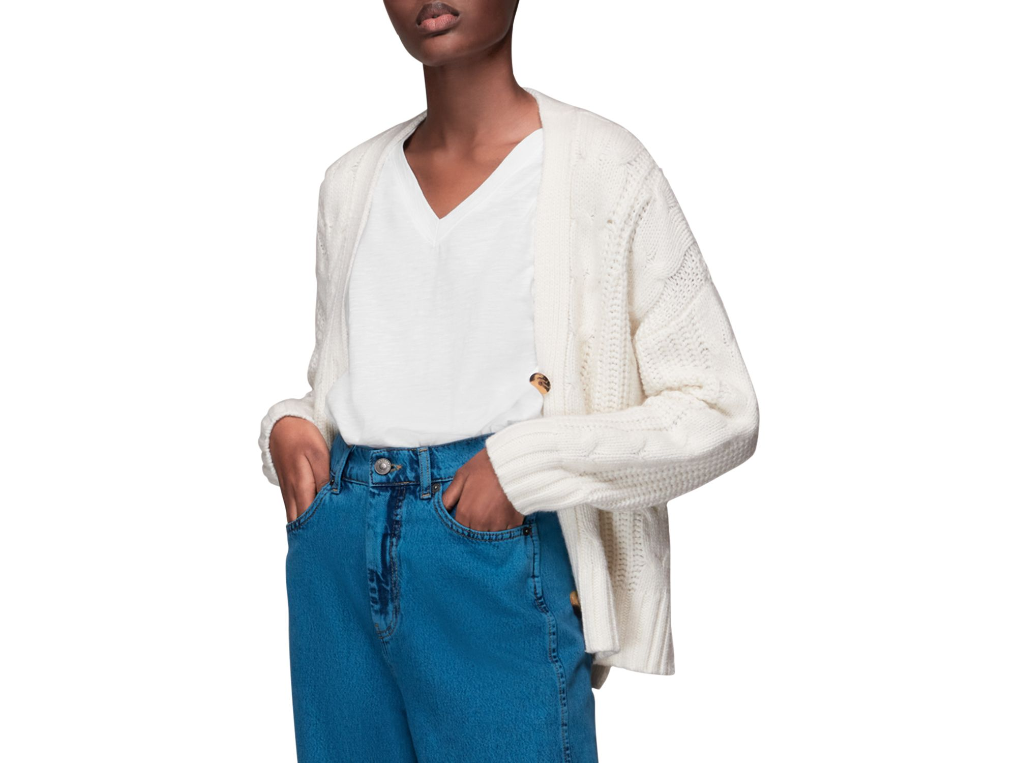 Willa V Neck Cap Sleeve Tee — Image 3