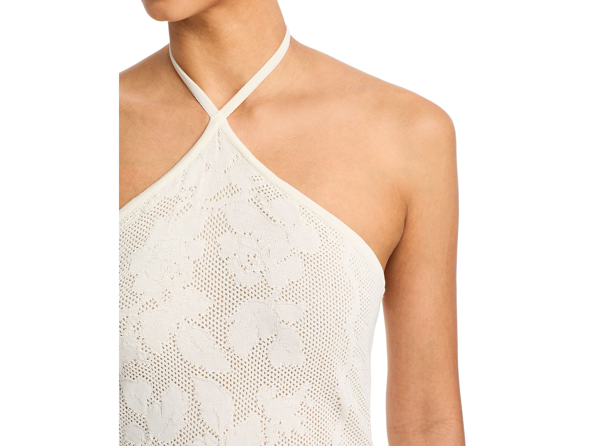 Placed Crochet Halter Top & Midi Skirt Set - Exclusive — Image 3