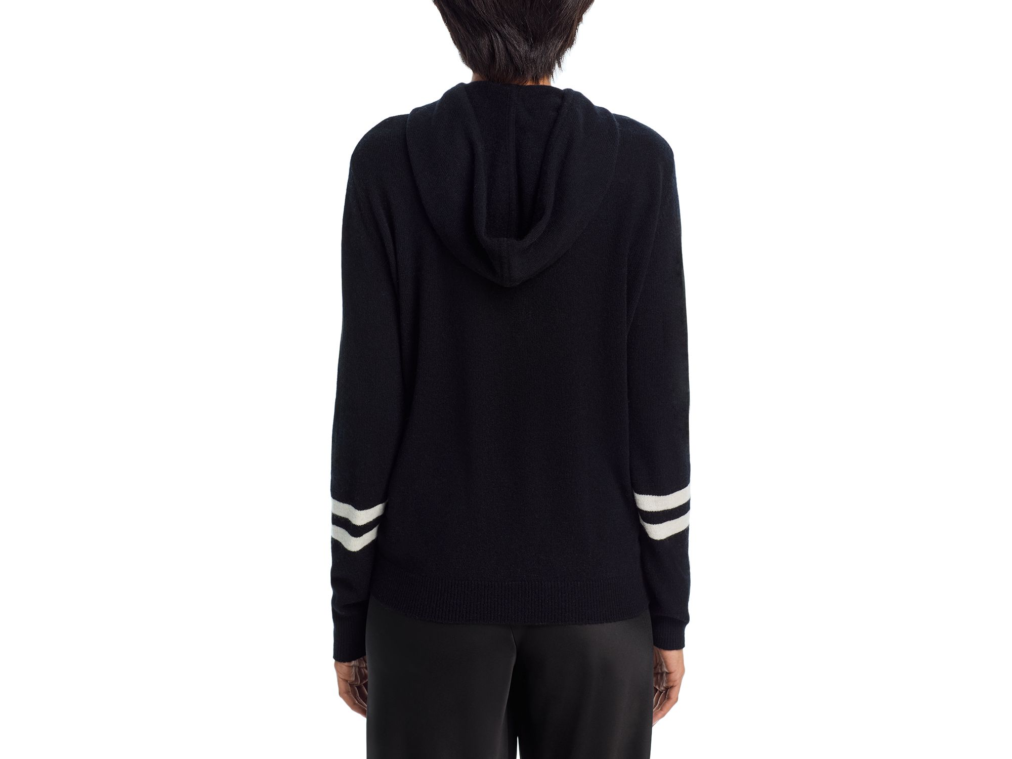 100% Cashmere Athletic Stripe Hoodie - Exclusive — Image 3
