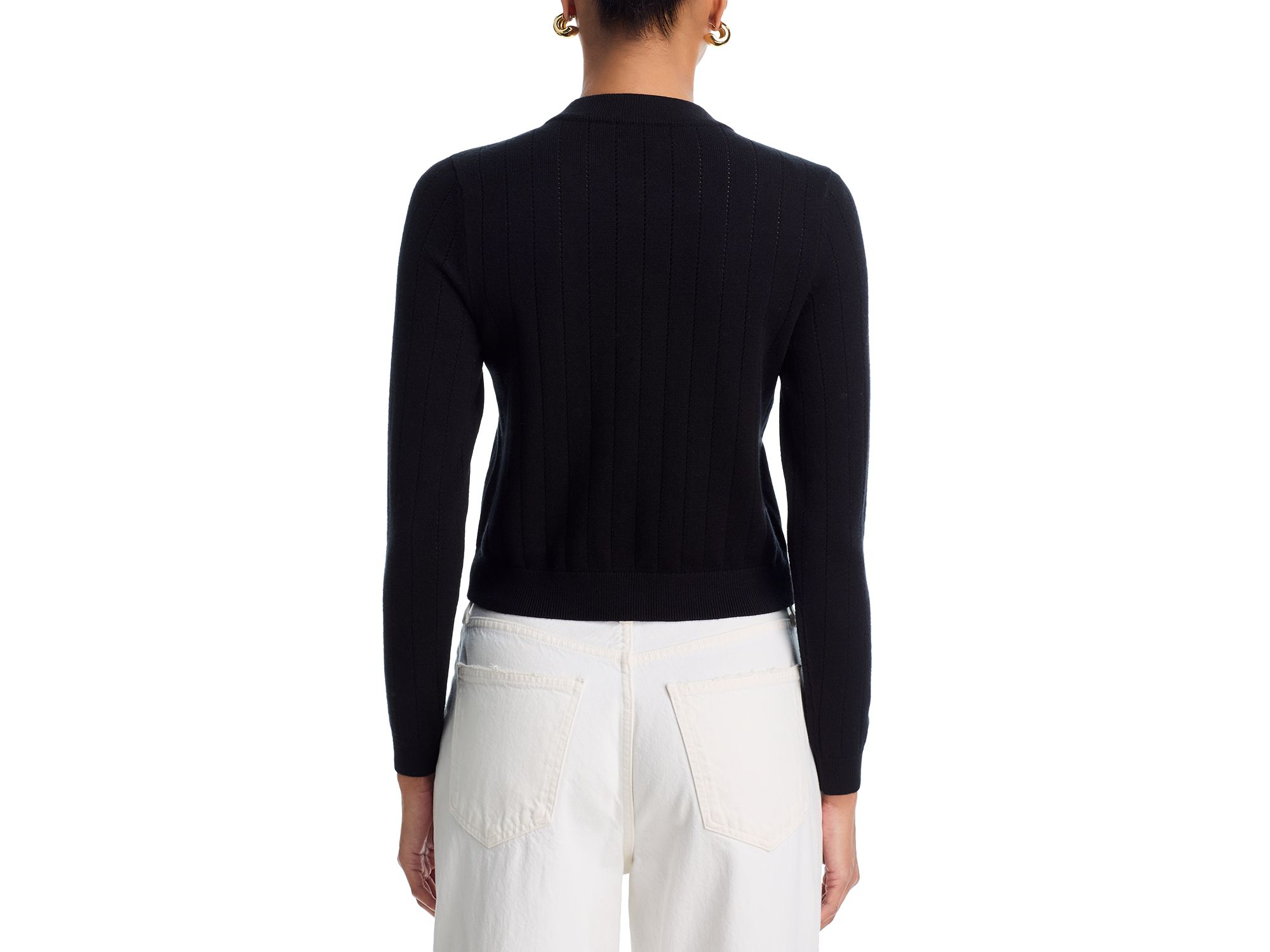 Long Sleeve Gold-Button Cardigan - Exclusive — Image 3
