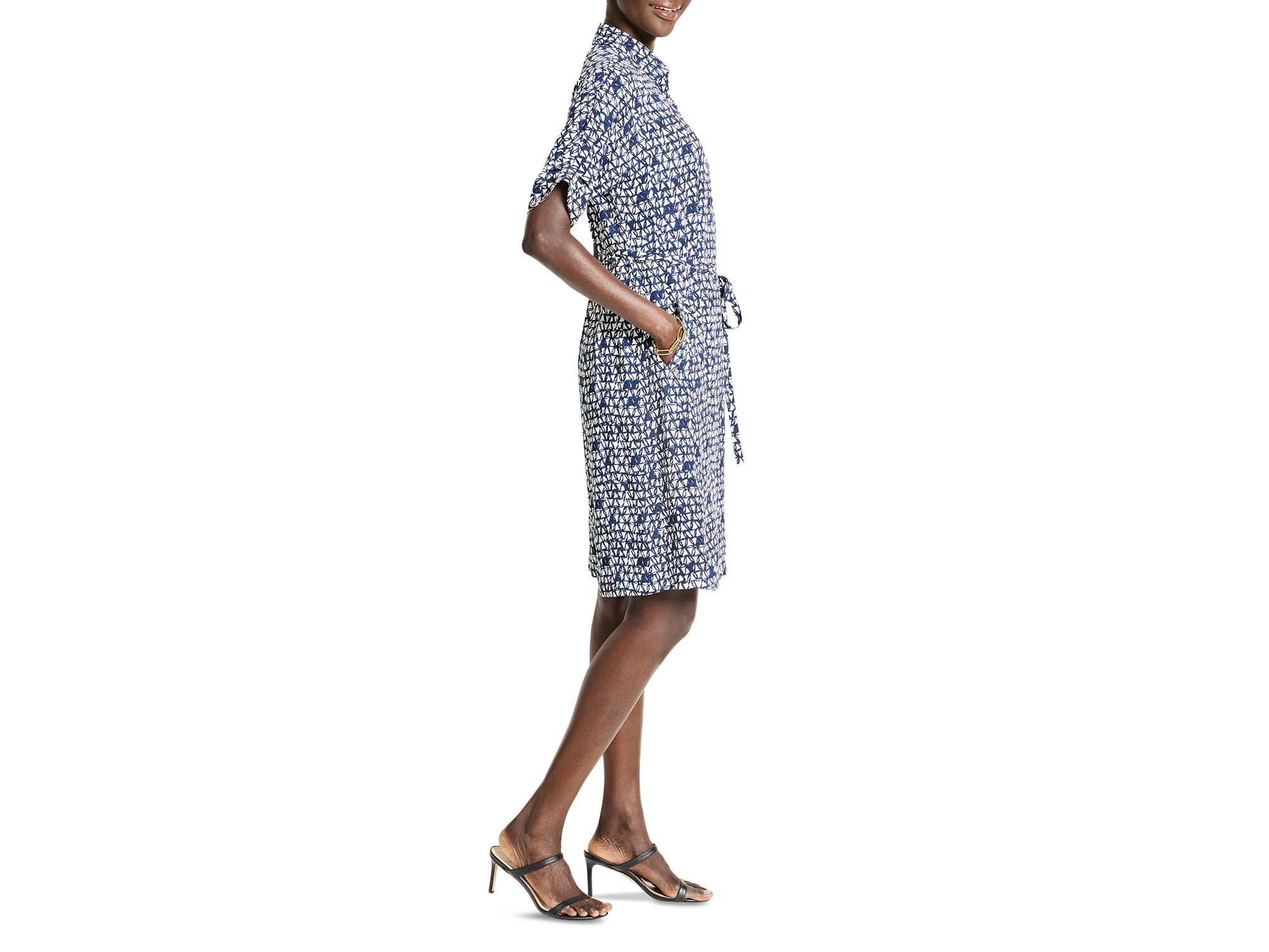 Etched Angles Belted Devon Dress — Image 3