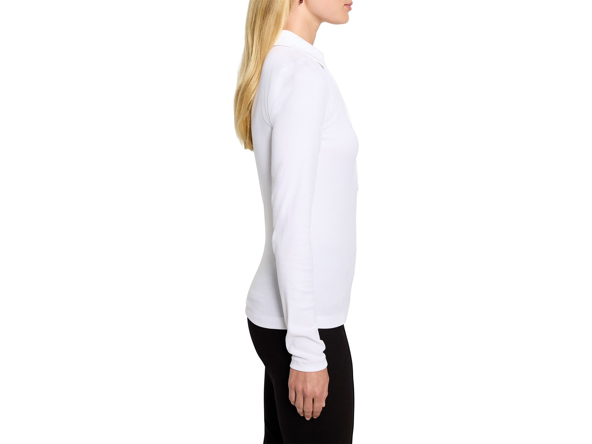 Perfect Knit Ribbed Polo Top — Image 4